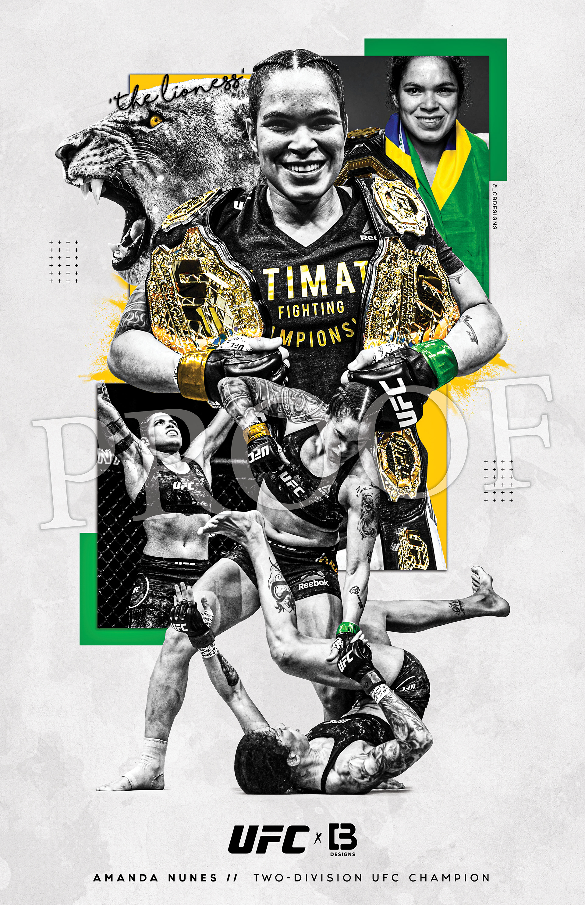 Amanda 'The Lioness' Nunes - 11"x17"