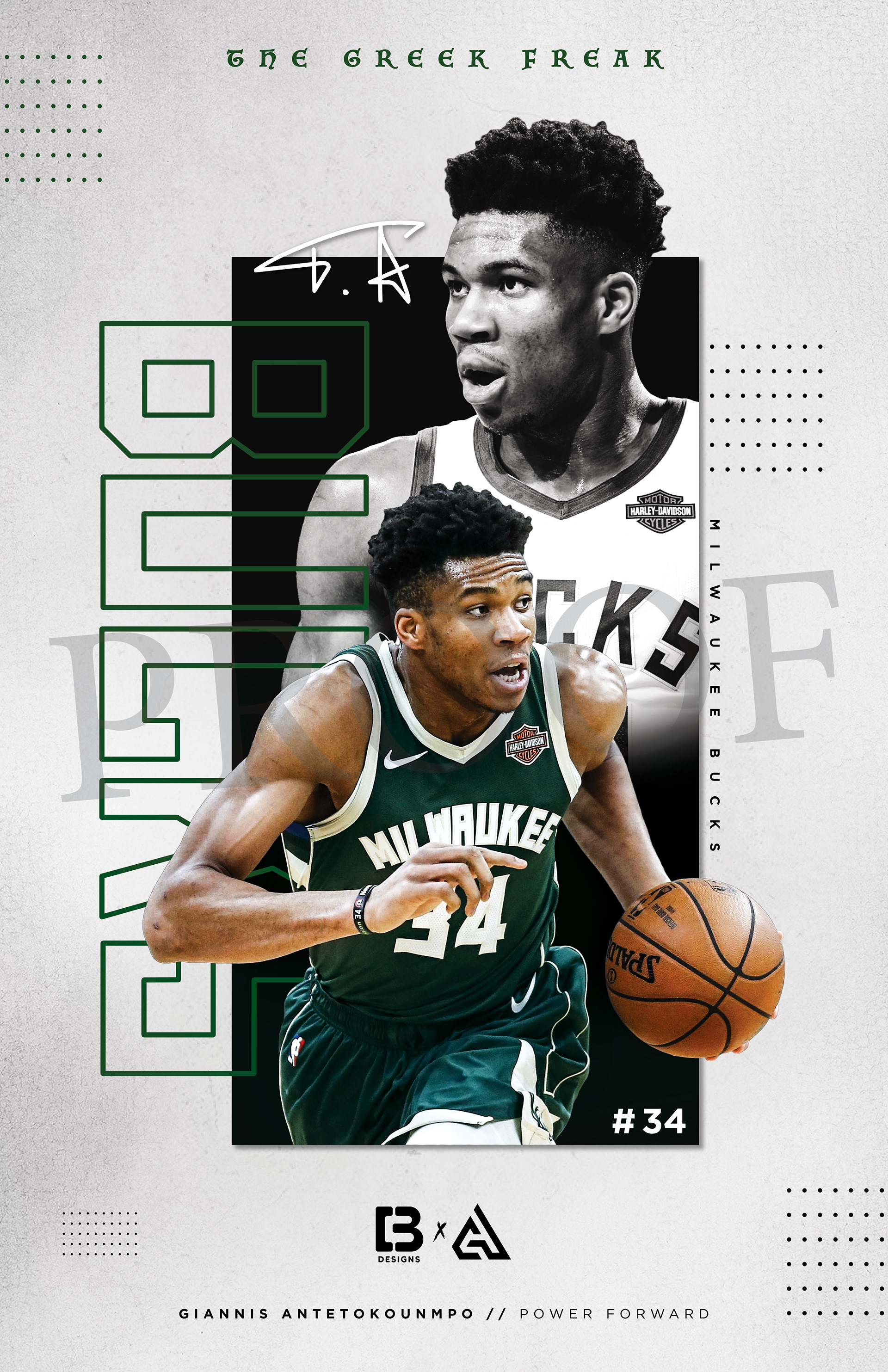 Giannis Antetokounmpo - 11"x17" Poster