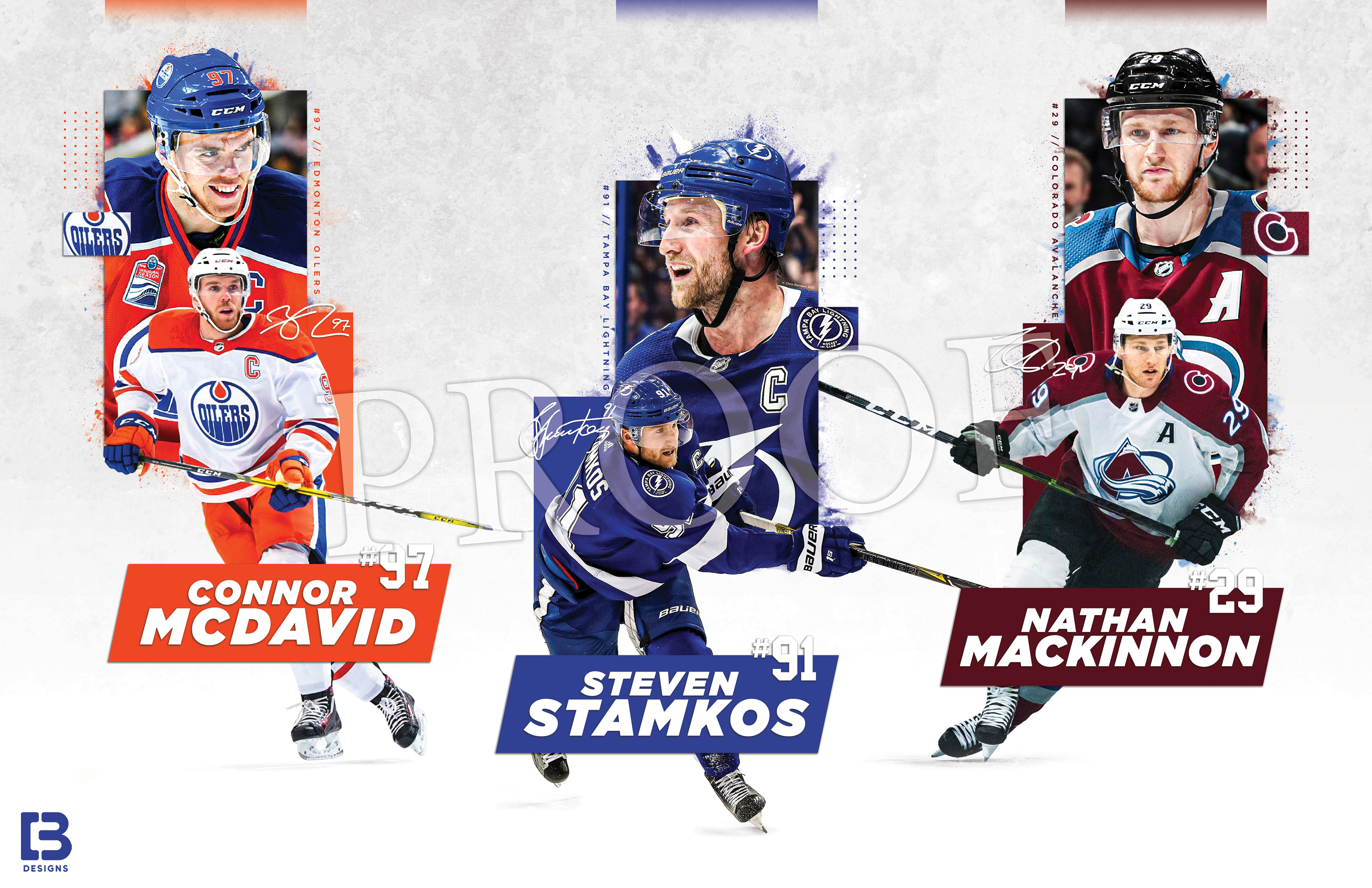 McDavid/Stamkos/MacKinnon - 11"x17" Poster