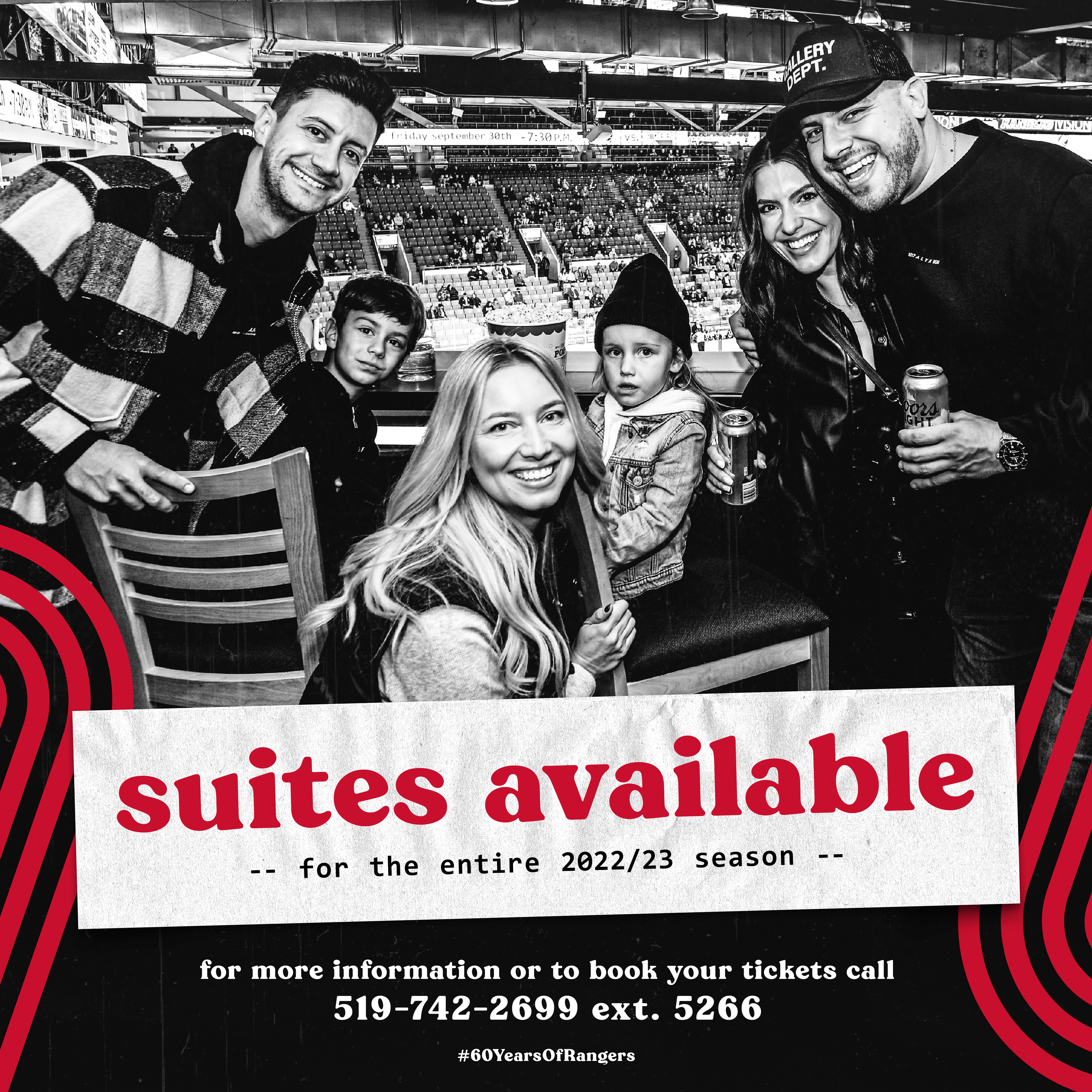 Suites Available Graphic for 2022/23 Season
