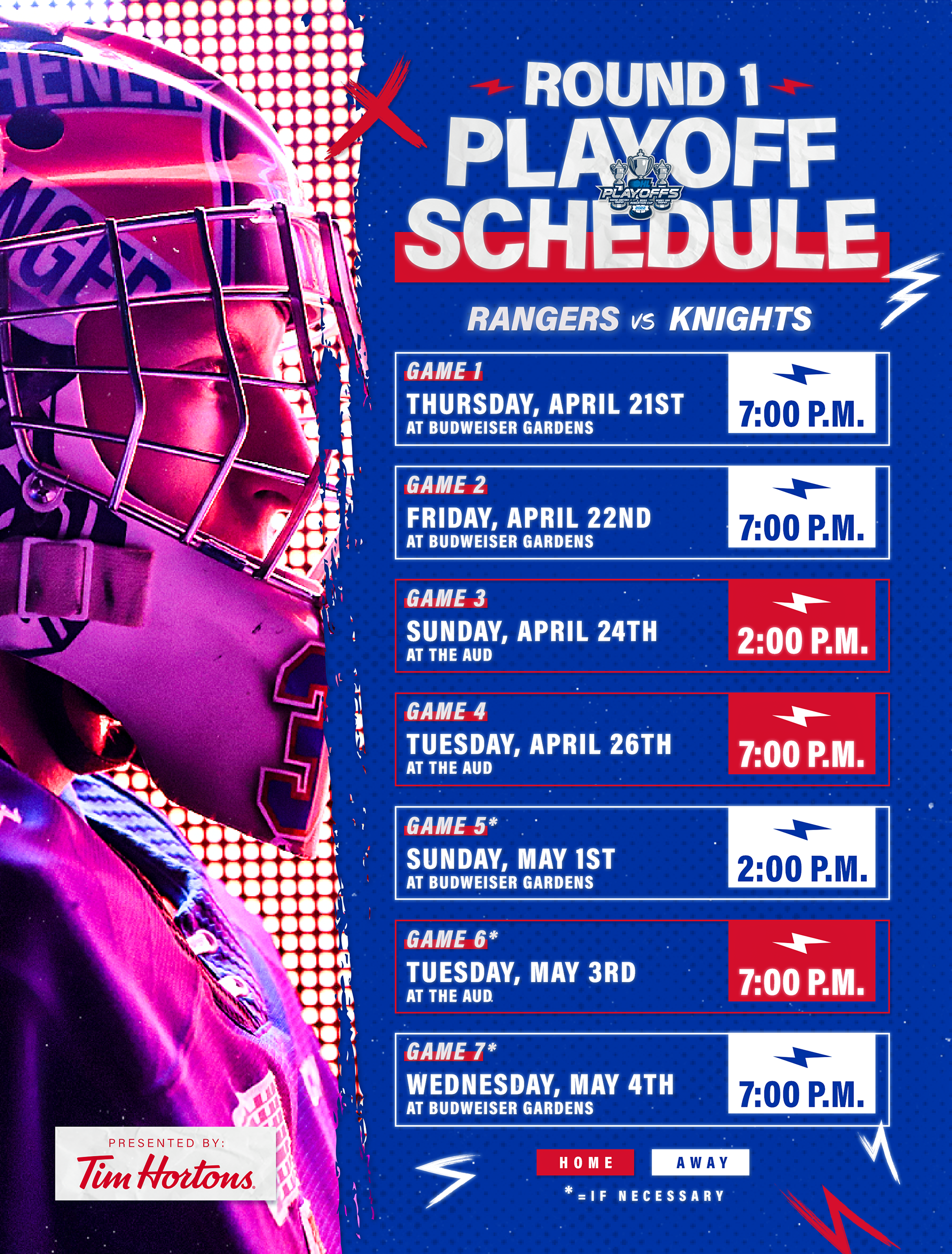 2021/2022 Playoff Schedule Banner Design