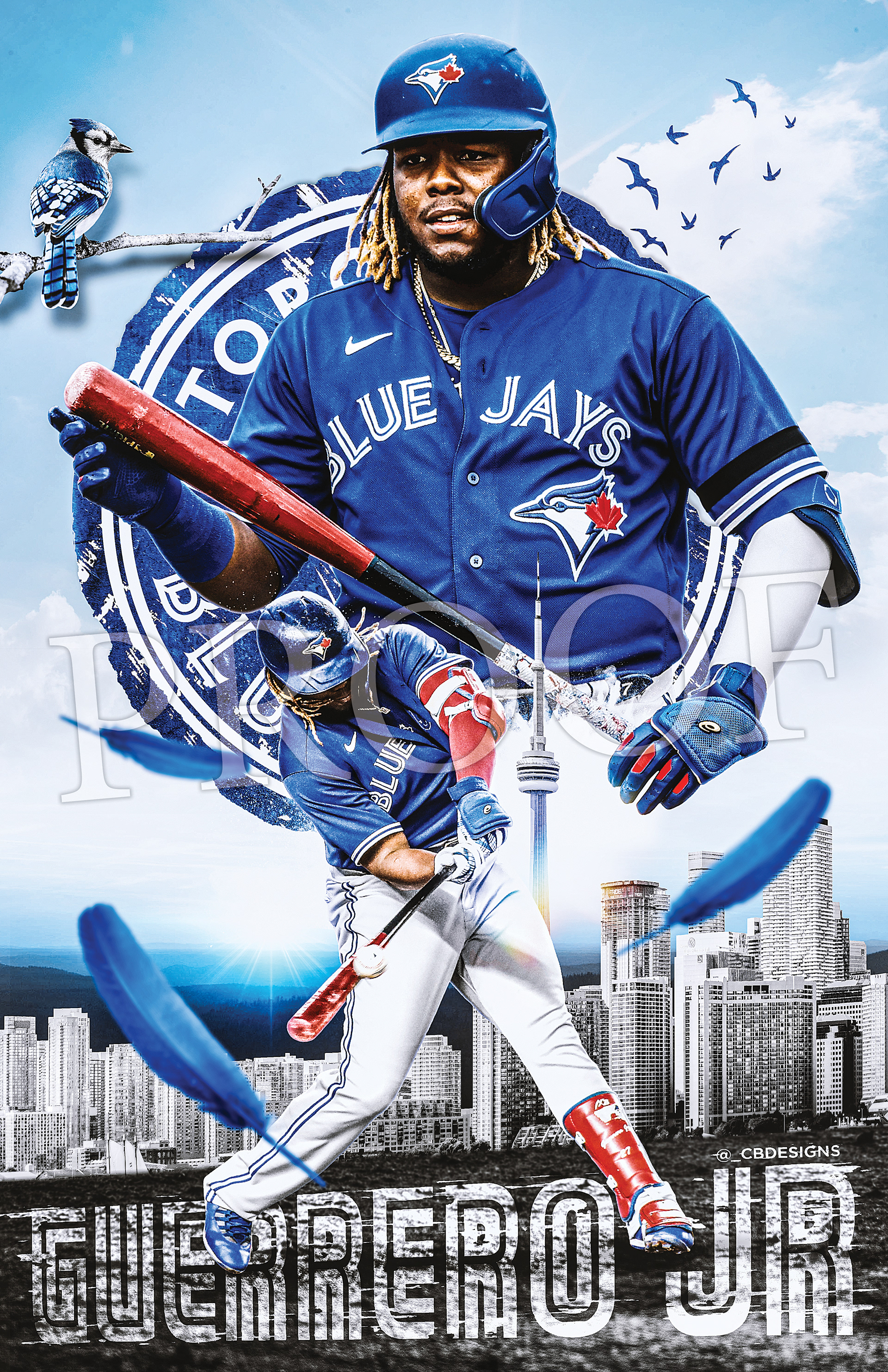 Vladimir Guerrero Jr - 11"x17" Poster