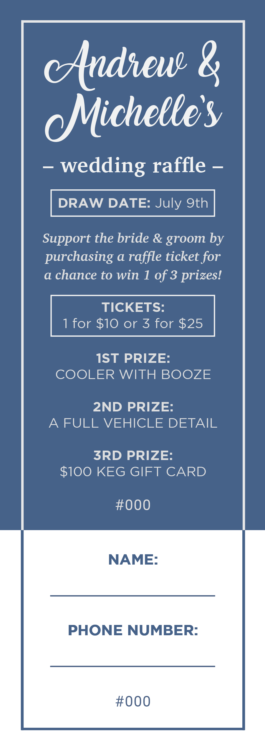 Wedding Raffle Design
