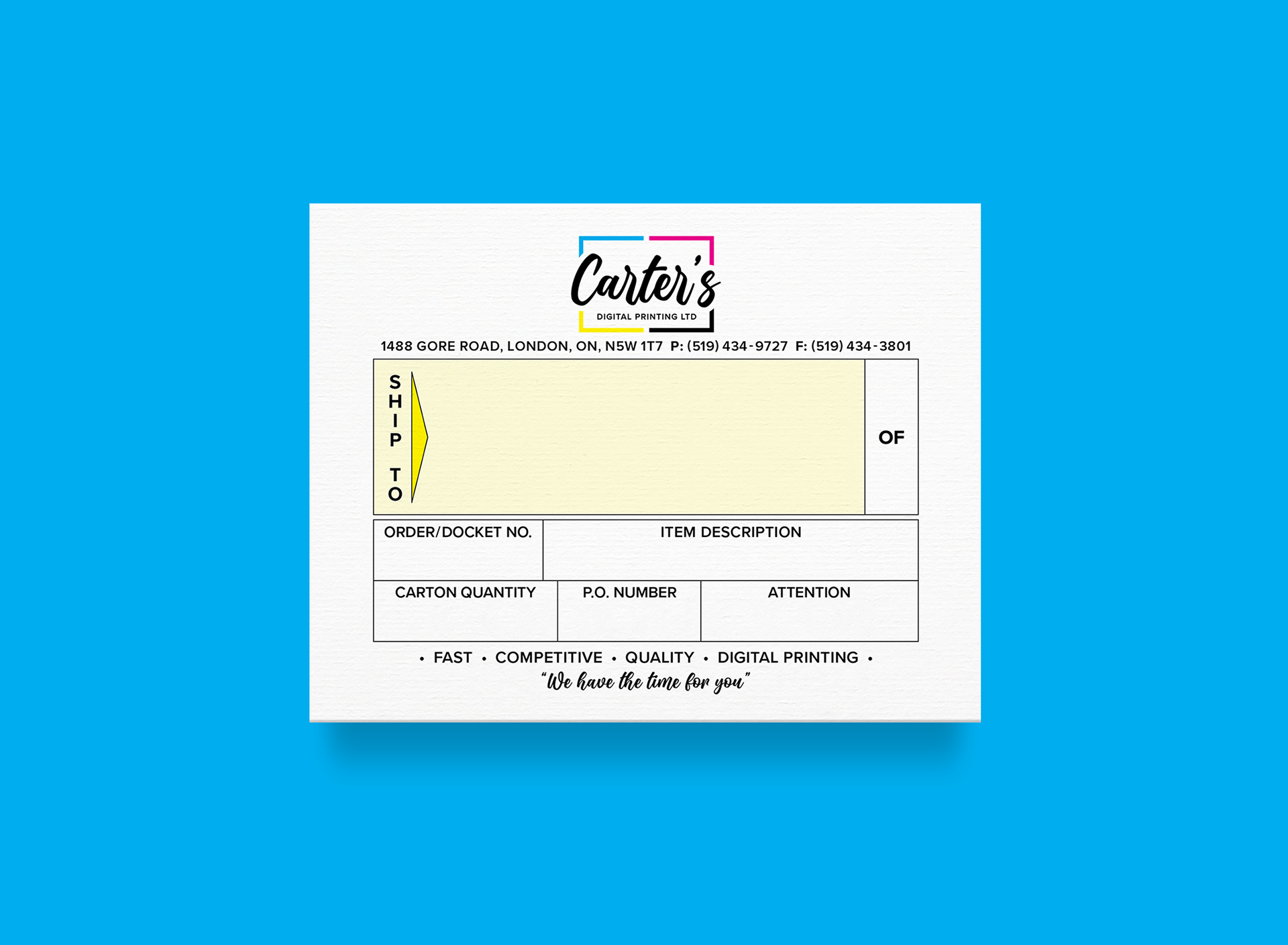 Shipping Label Design