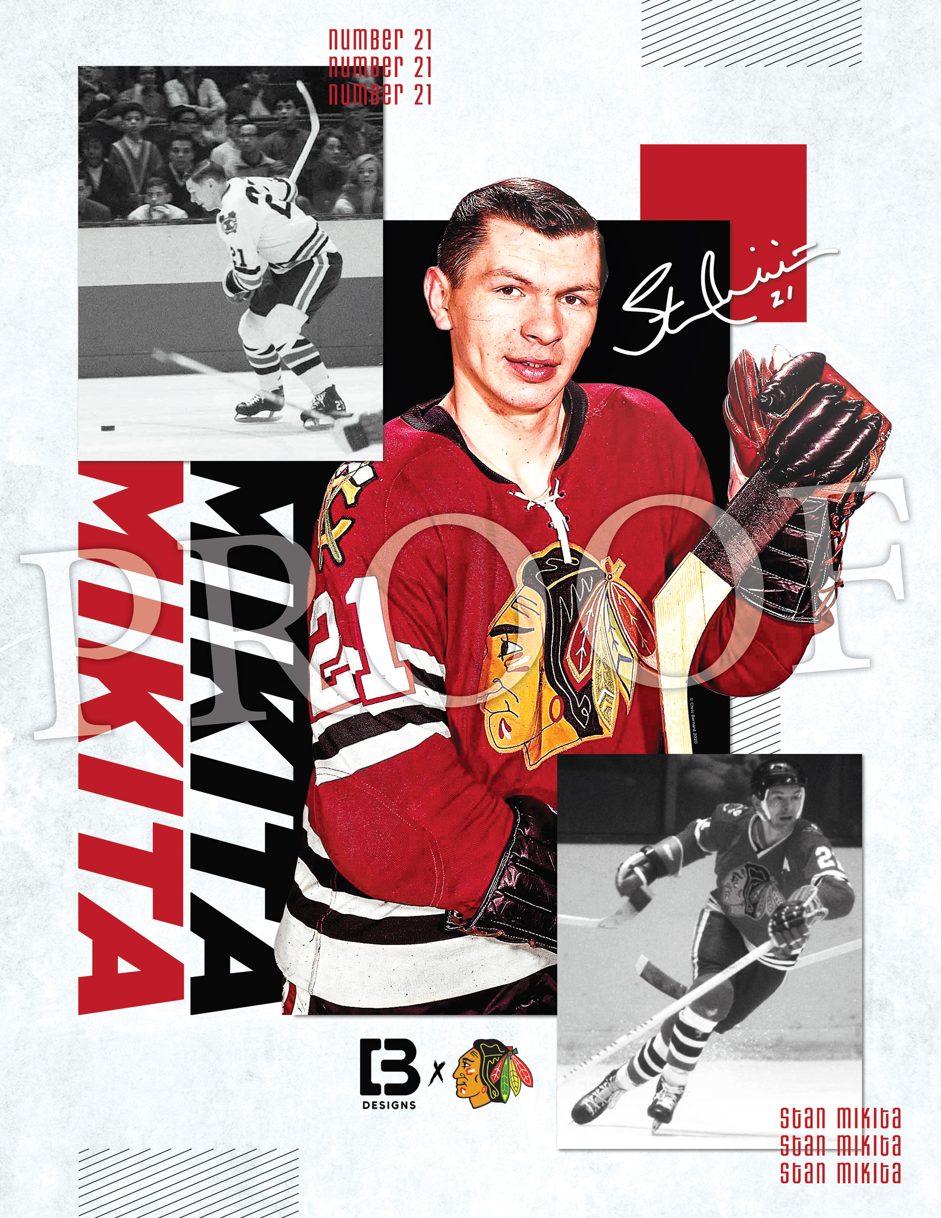 Stan Mikita - 8.5"x11" Poster