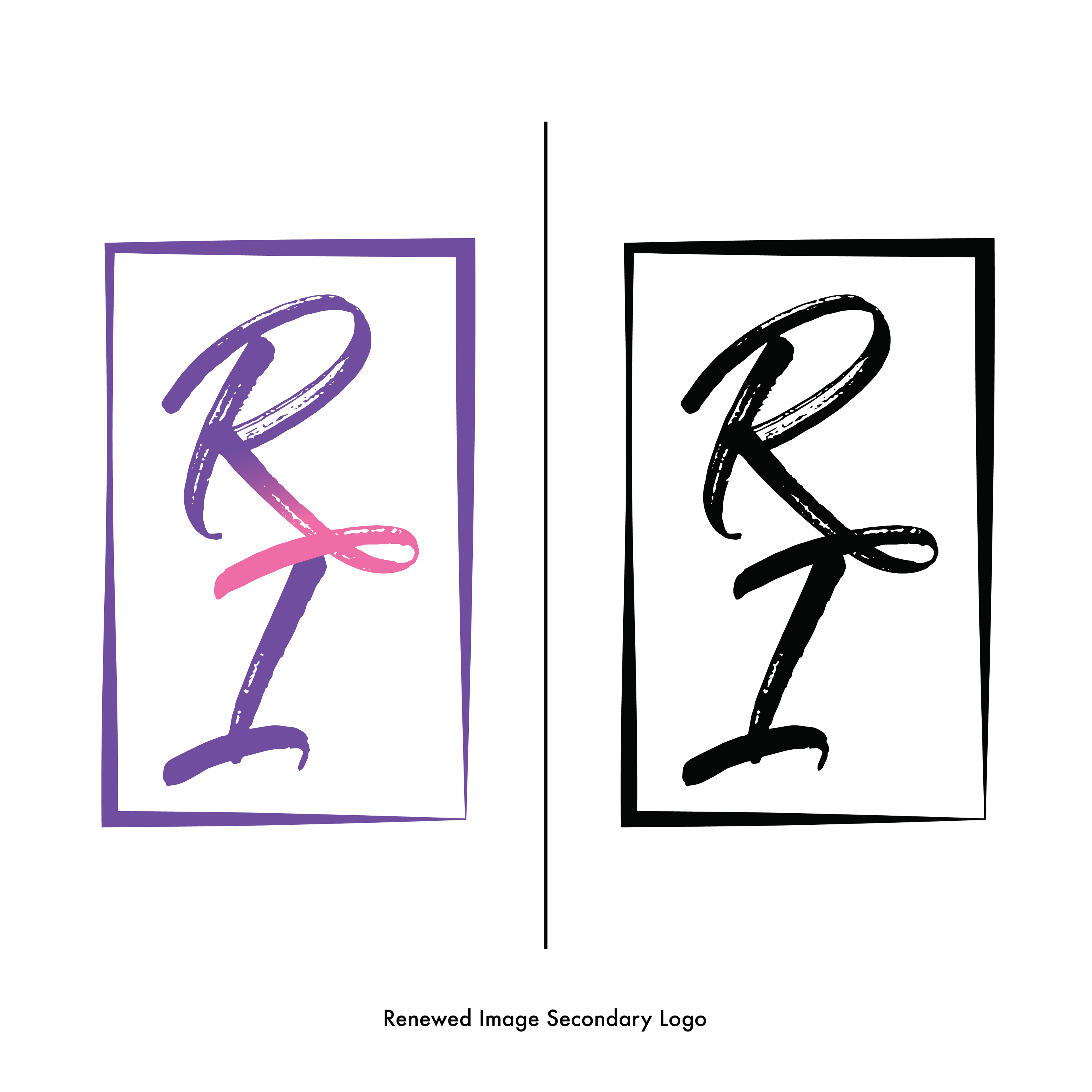 Renewed Image Secondary Logo Colour & B&W Design