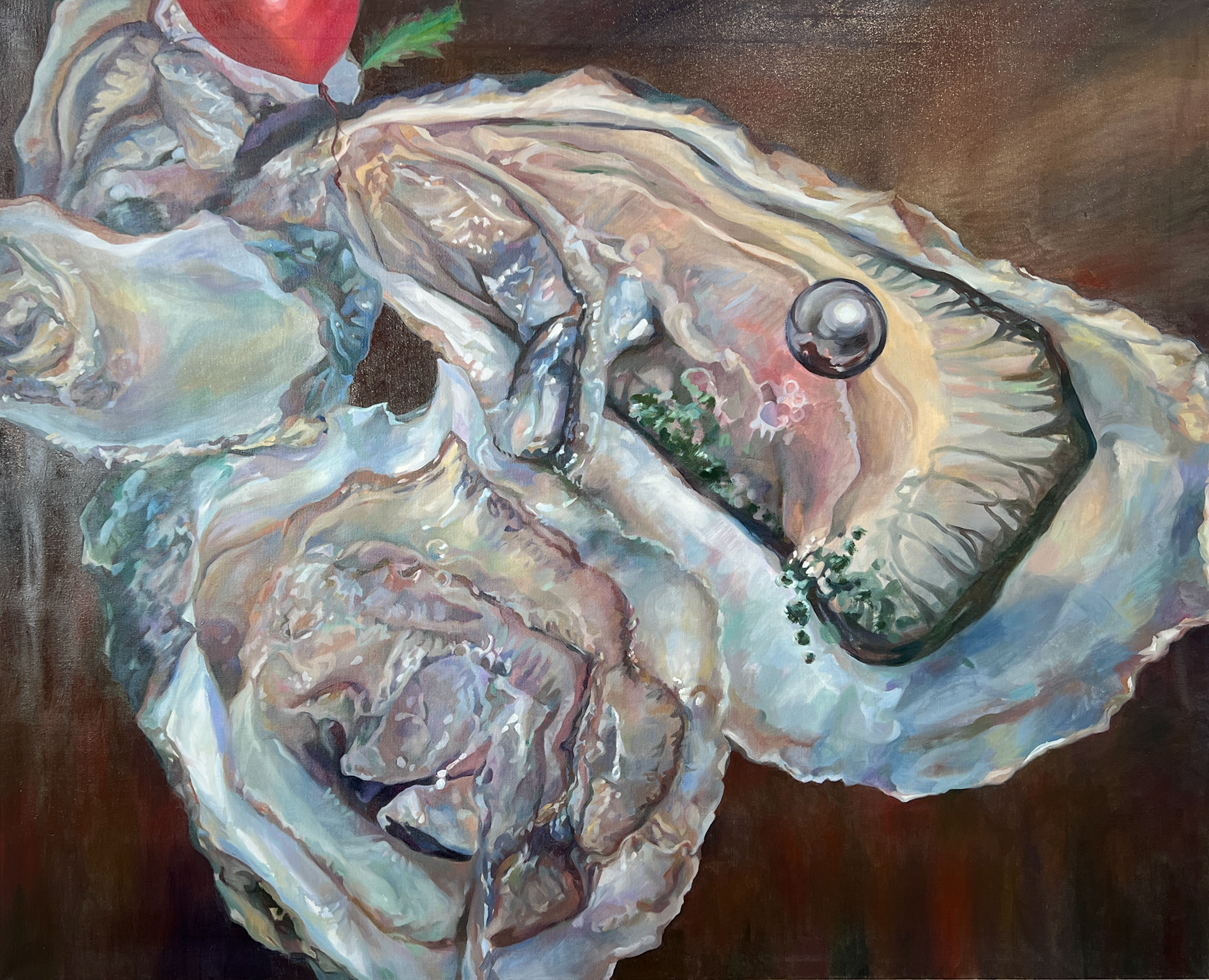 Dreamy mollusk 2024/Oil on canvas/ 130x160cm