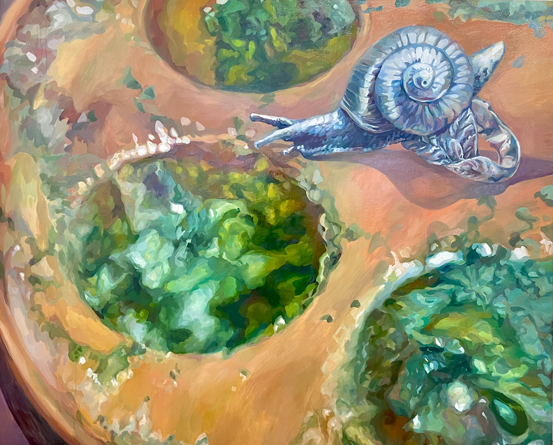 l'Escargot 2024/Oil on canvas/ 130x160cm