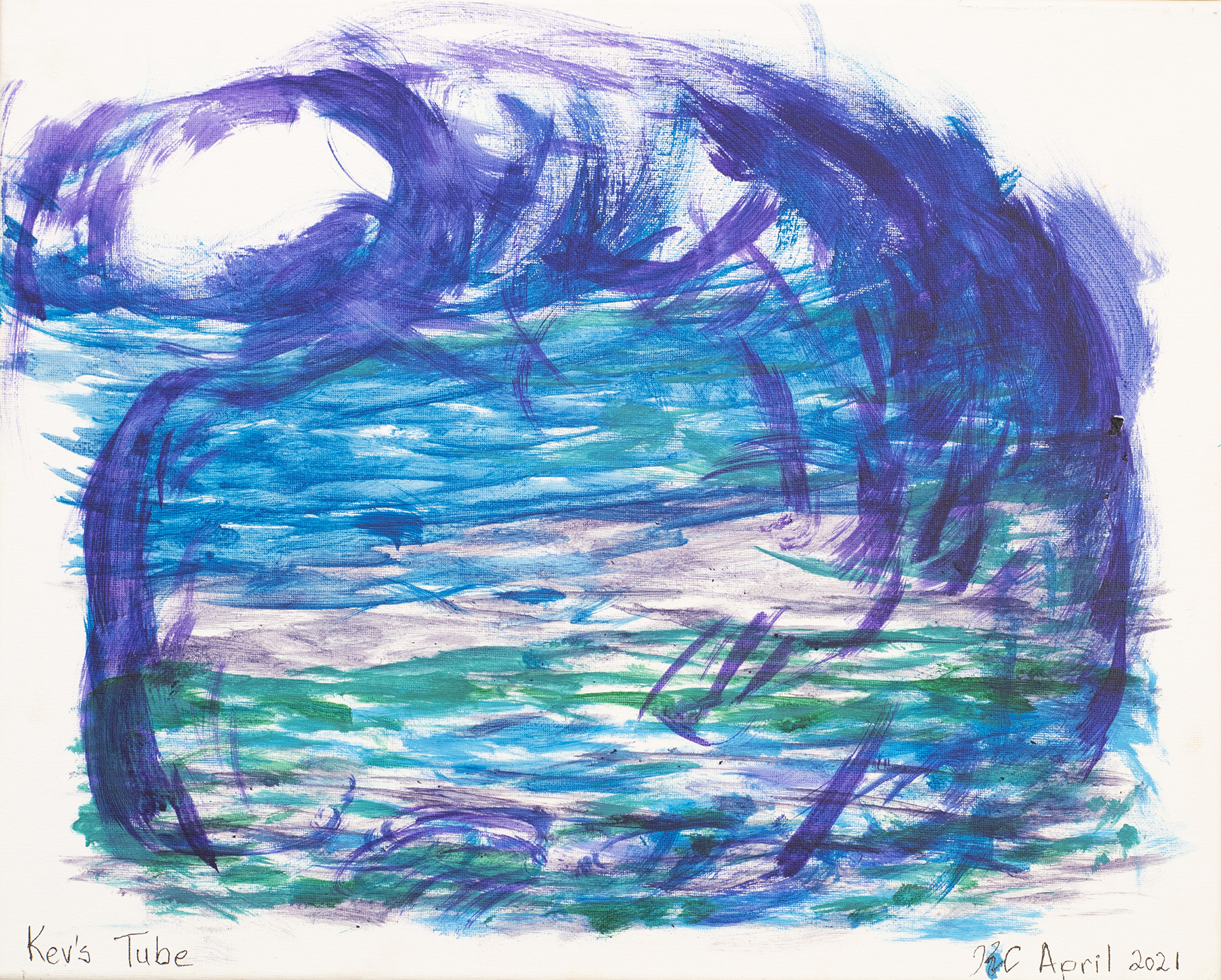 30. KEV'S TUBE, acrylic on canvas, 50x40cm