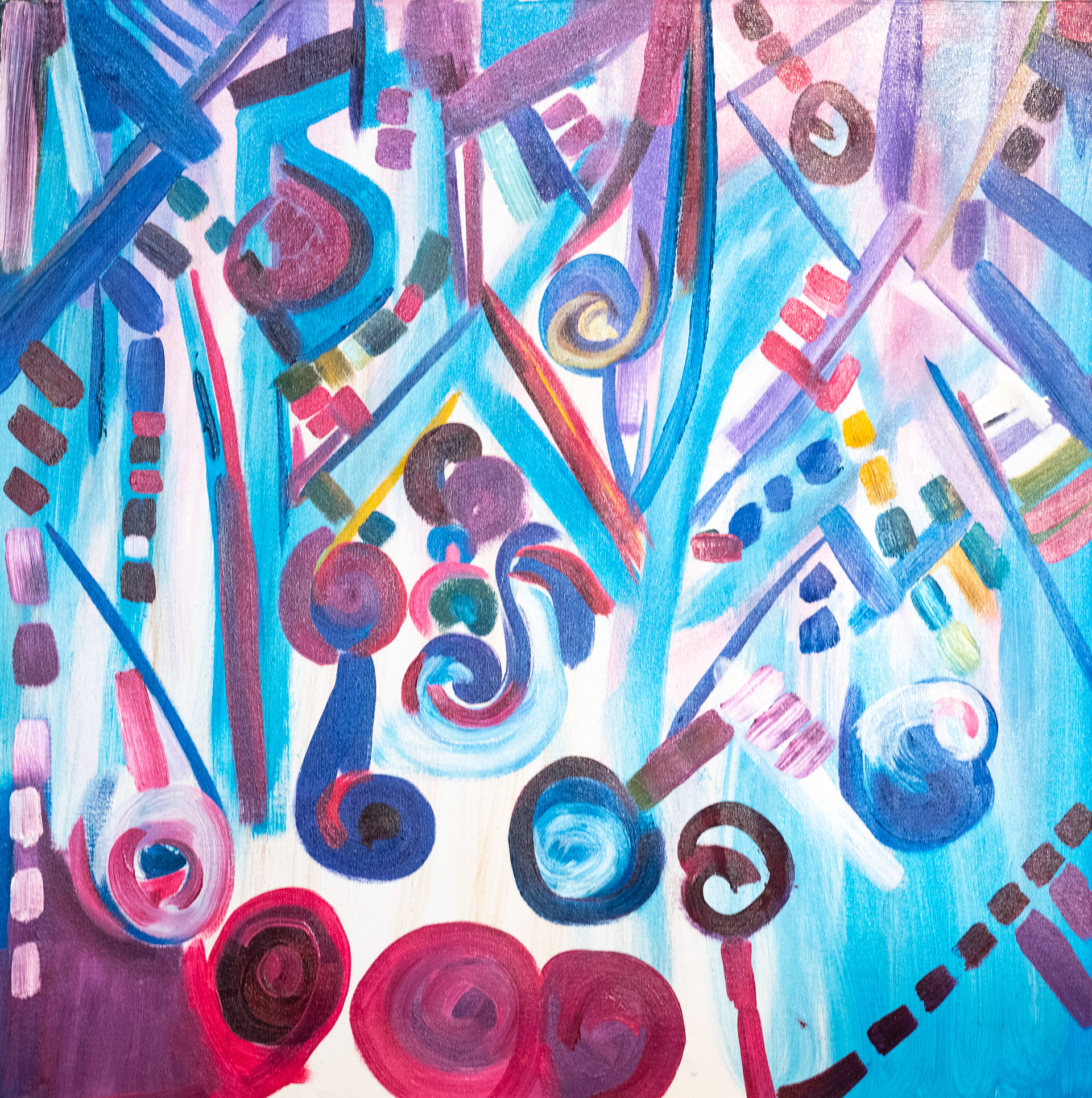 17. YES, acrylic on canvas, 91x91cm