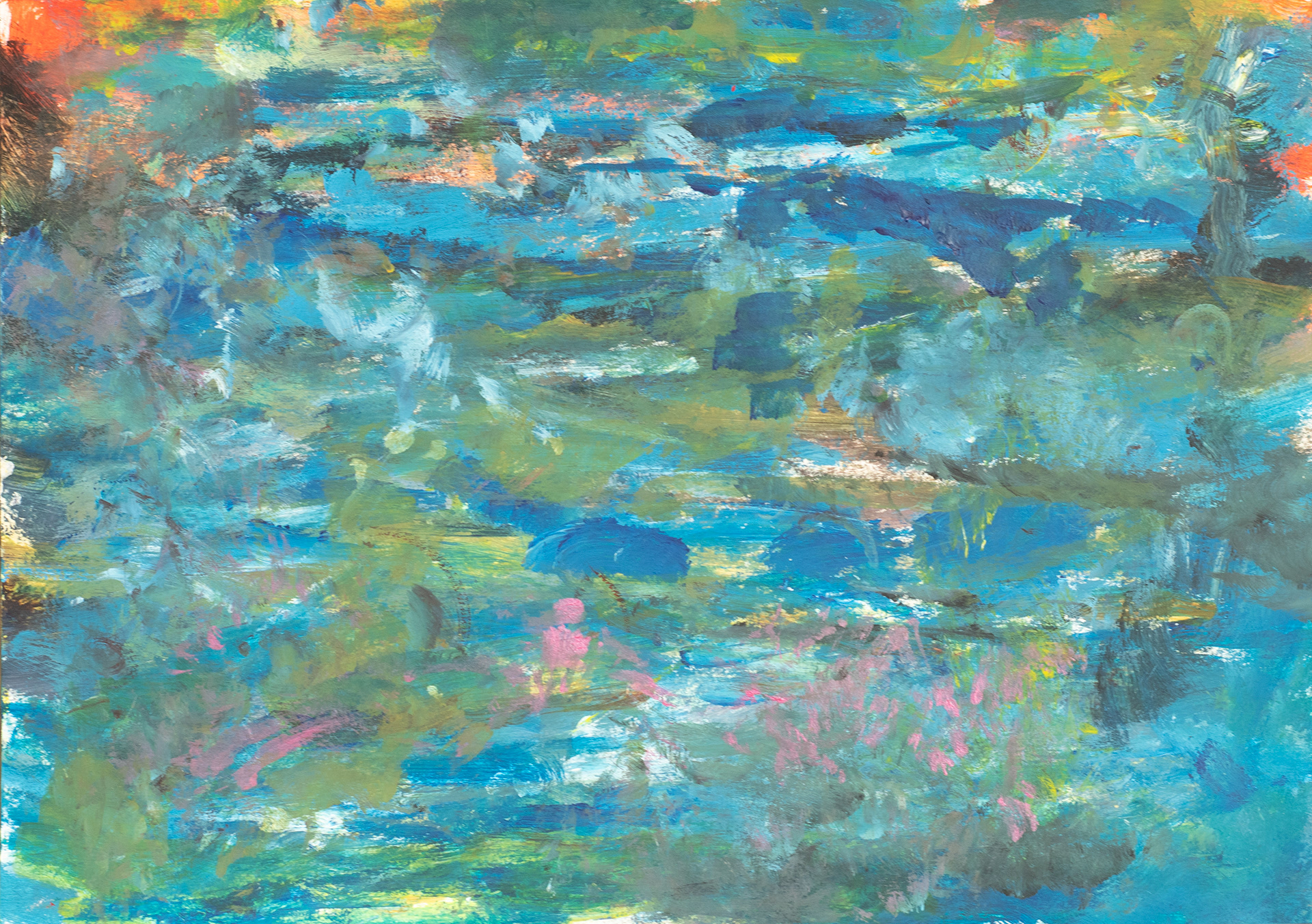 22. UNDERWATER WORLD CORAL BAY, acrylic on paper, 42x29.5cm