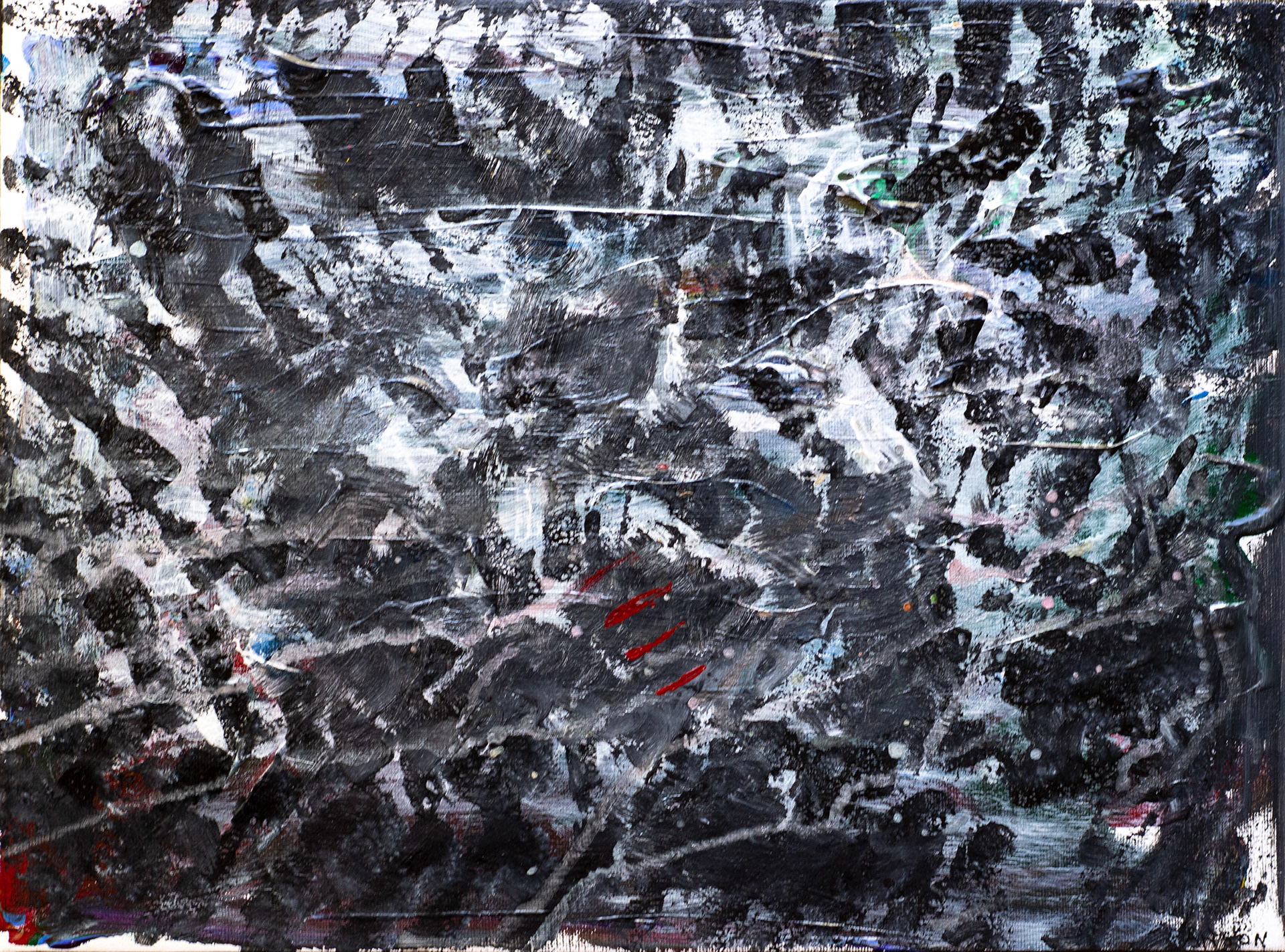 68. MESH, acrylic on canvas, 40x30cm