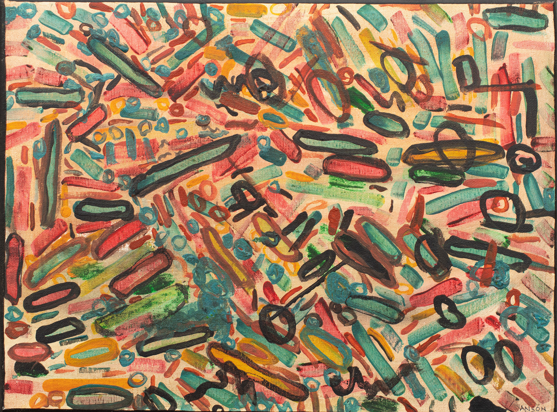 55. BACTERIA, acrylic on canvas, 40x30cm