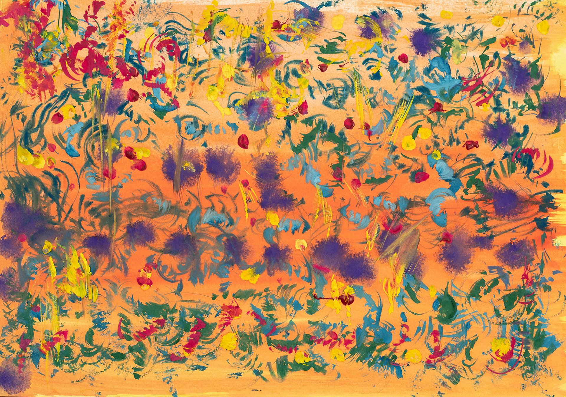 24. PILBARA SUNRISE - WILDFLOWERS, acrylic on paper, 29.7x42cm