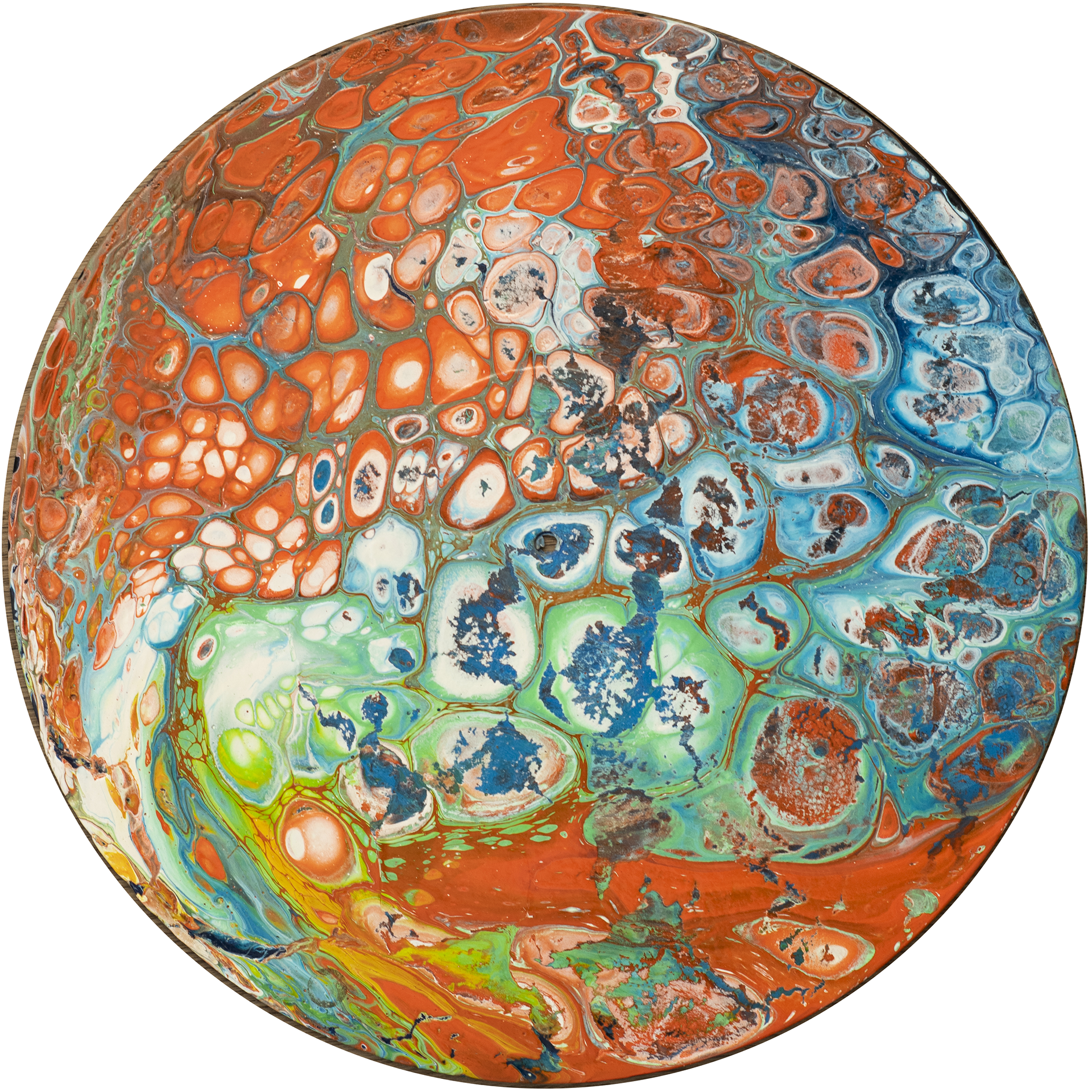 28. ALBUM, acrylic on vinyl album, 30cm diameter