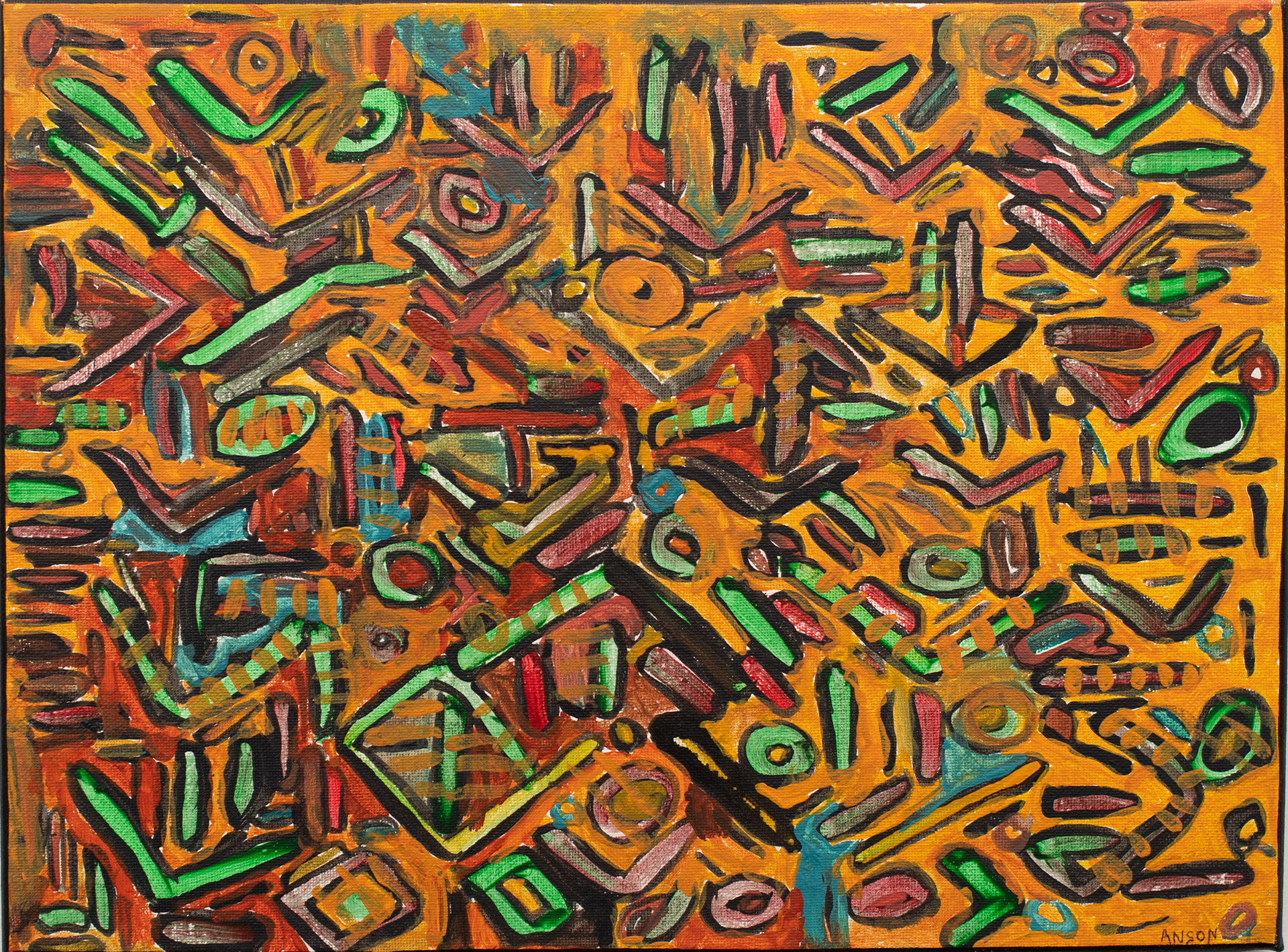 54. LOLLI POPS, acrylic on canvas, 40x30cm