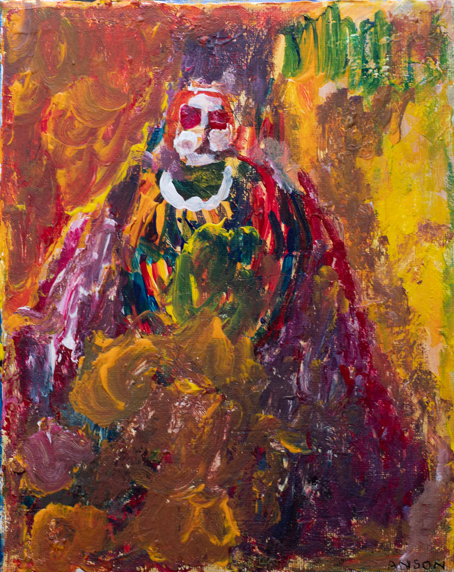 57. WARRIOR, acrylic on canvas, 20x25cm