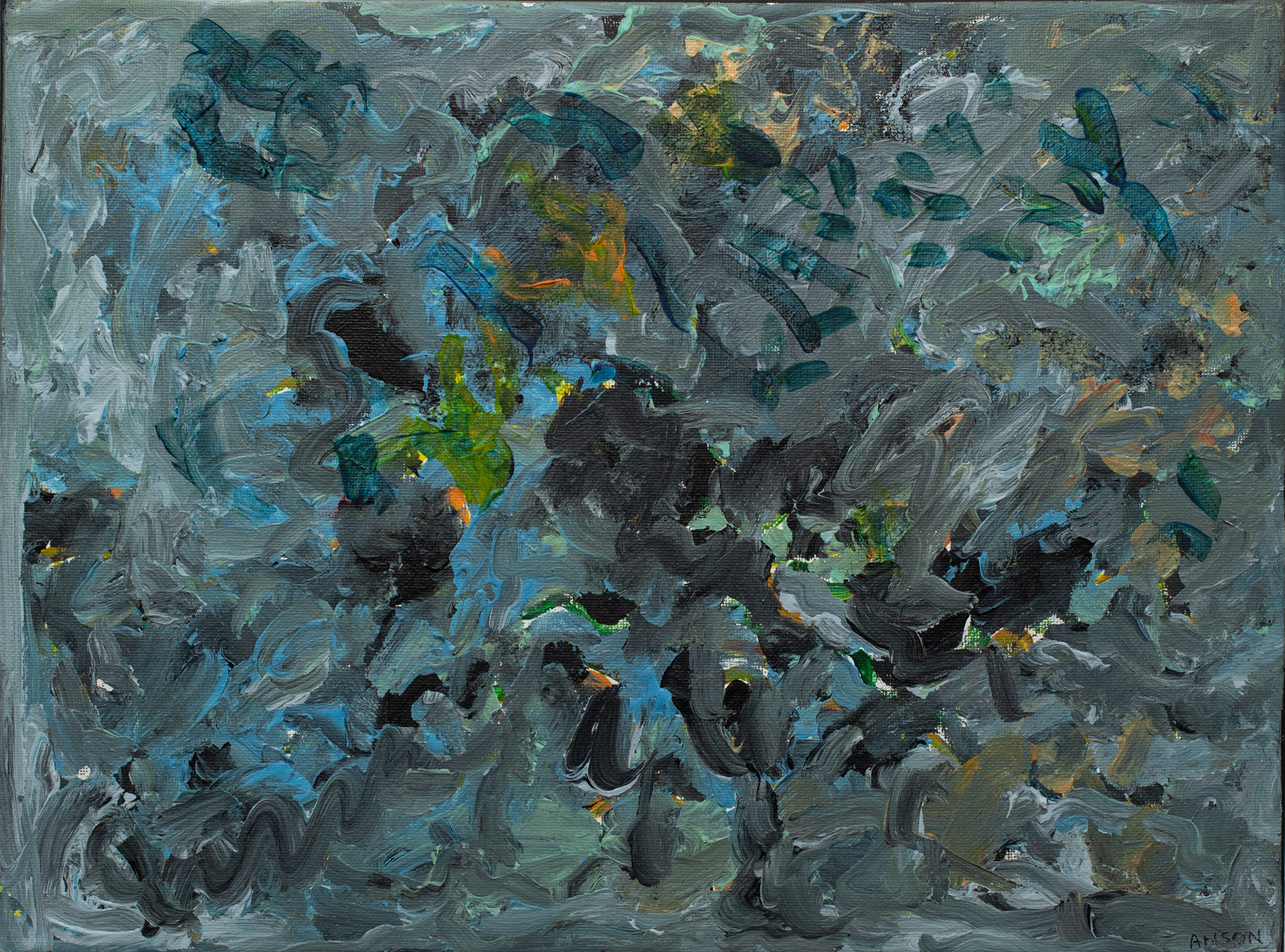 63. CLOUDY, acrylic on canvas, 40x30cm