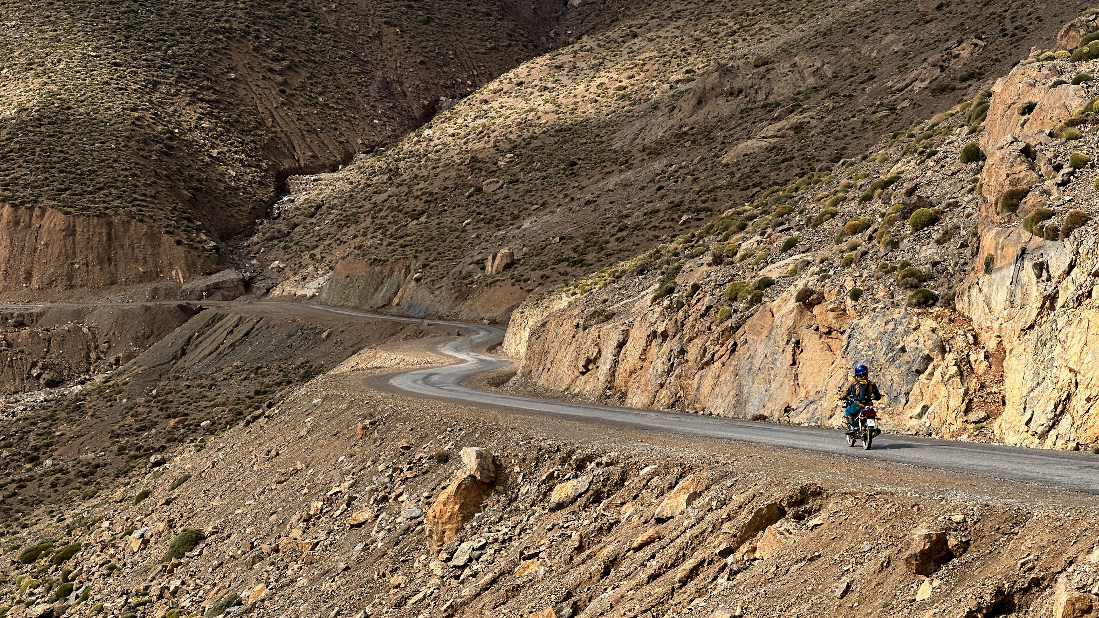 Motorcycling through the Atlas Mountains in Morocco