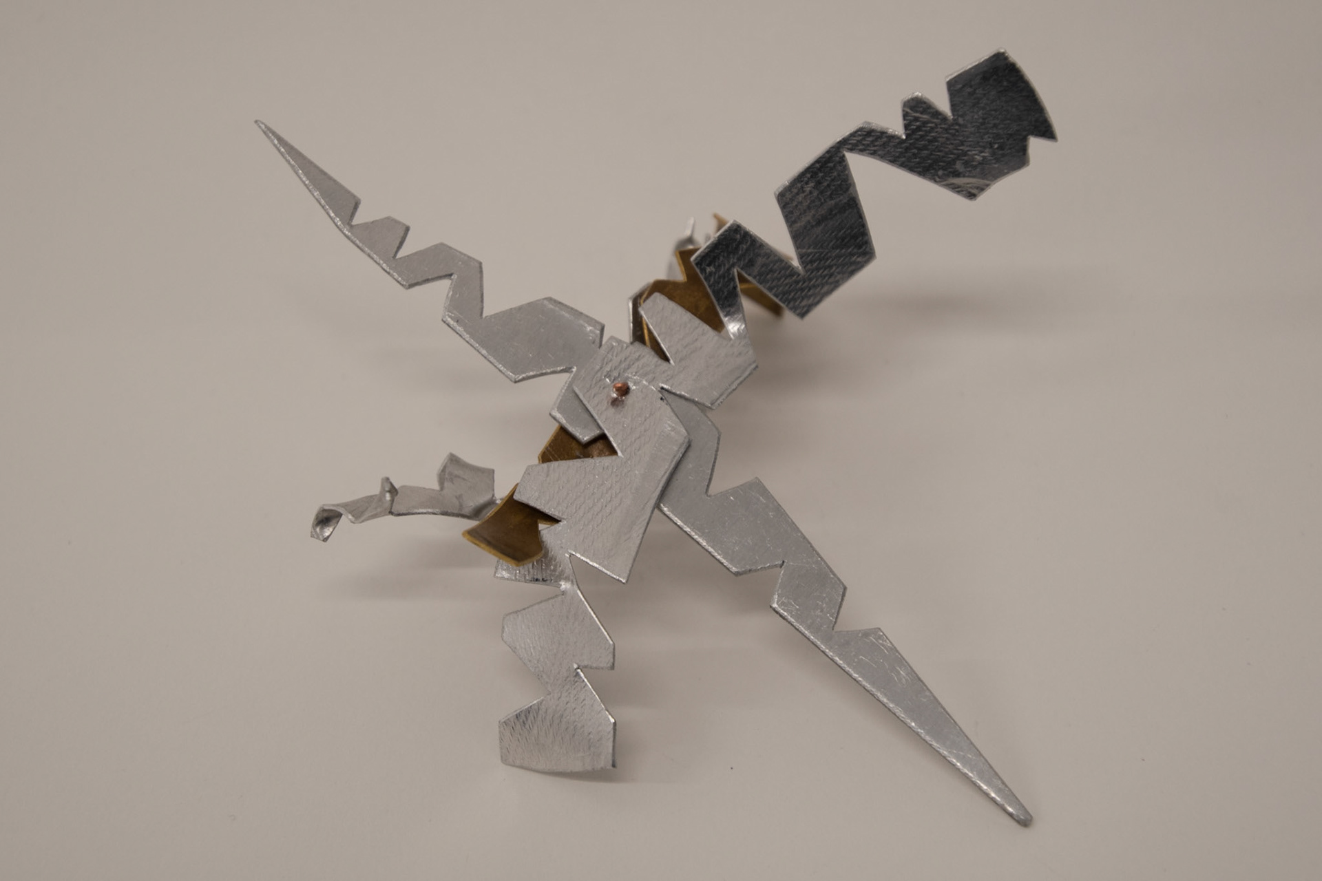 Rolled, cut and shaped metals inspired by frottage