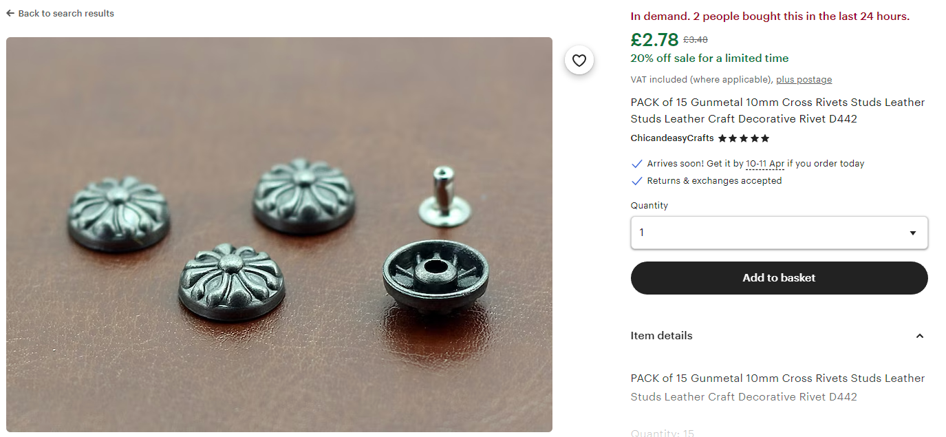 https://www.etsy.com/uk/listing/616878817/pack-of-15-gunmetal-10mm-cross-rivets?ga_order=most_relevant&ga_search_type=all&ga_view_type=gallery&ga_search_query=decorative+rivets&ref=sr_gallery-1-7&pro=1&content_source=e1c27f64c08a6cb8ea2977d6f7954d8c5578f9e1%253A616878817&organic_search_click=1