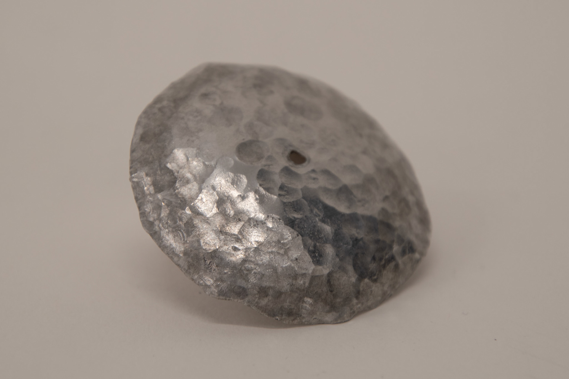 Experimenting with hammer forming aluminium using a ball peen hammer