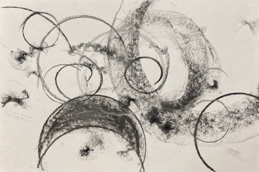 A3 charcoal and ink
