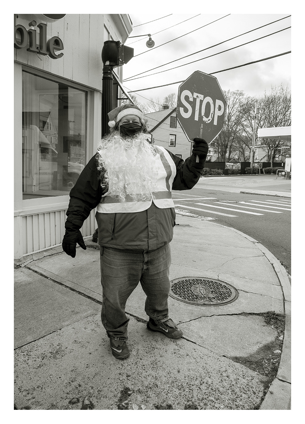 Santa Crossing Guard