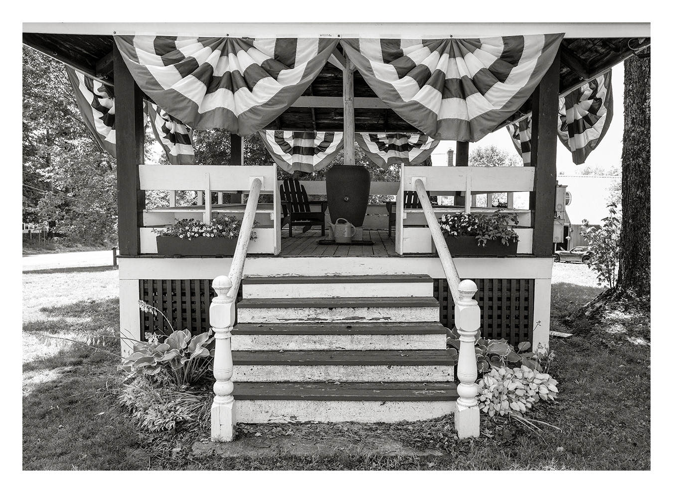 Bandstand with Bunting, Effingham, NH