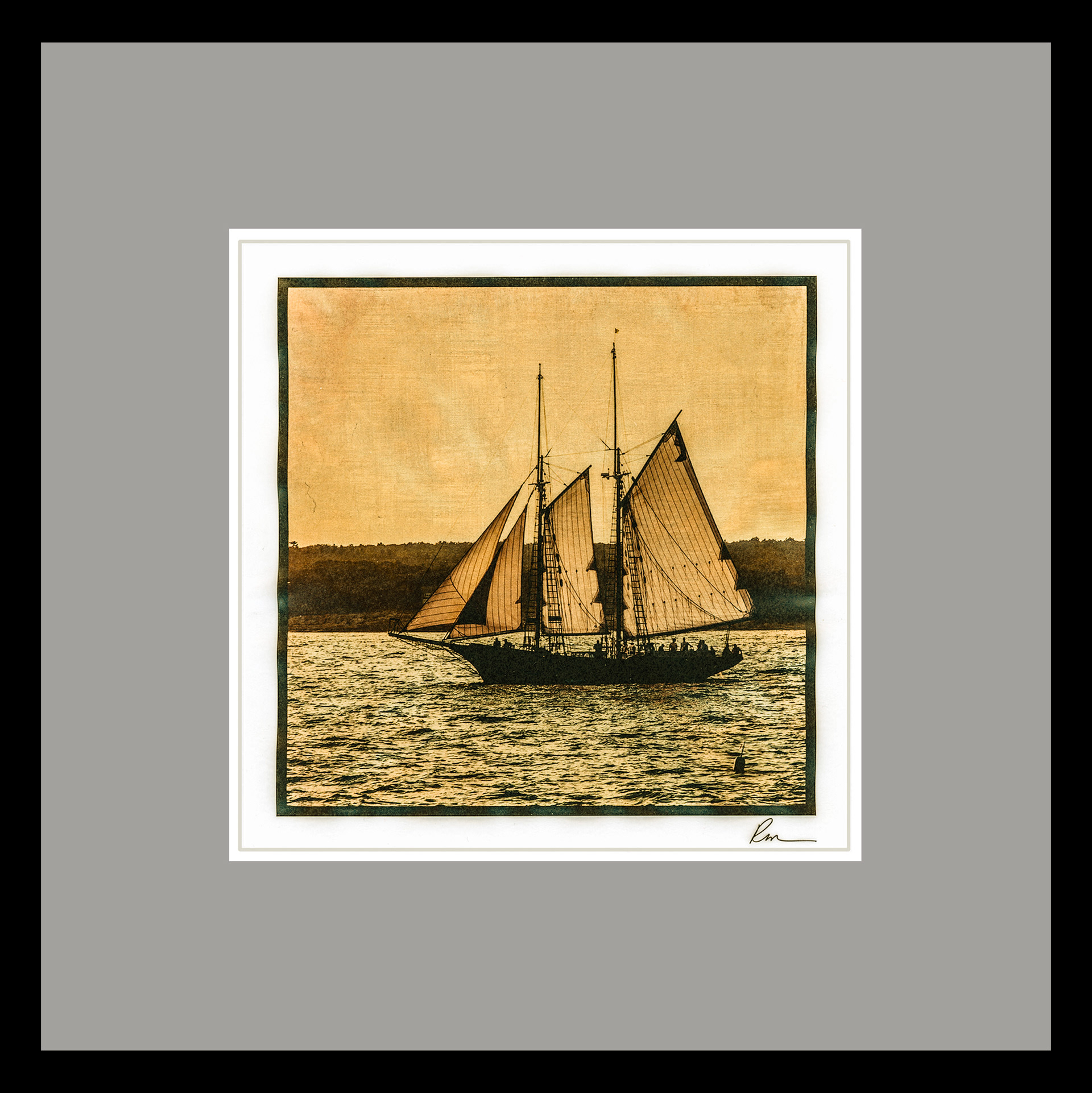 Schooner Thomas E Lannon at Sunset, Gloucester, MA