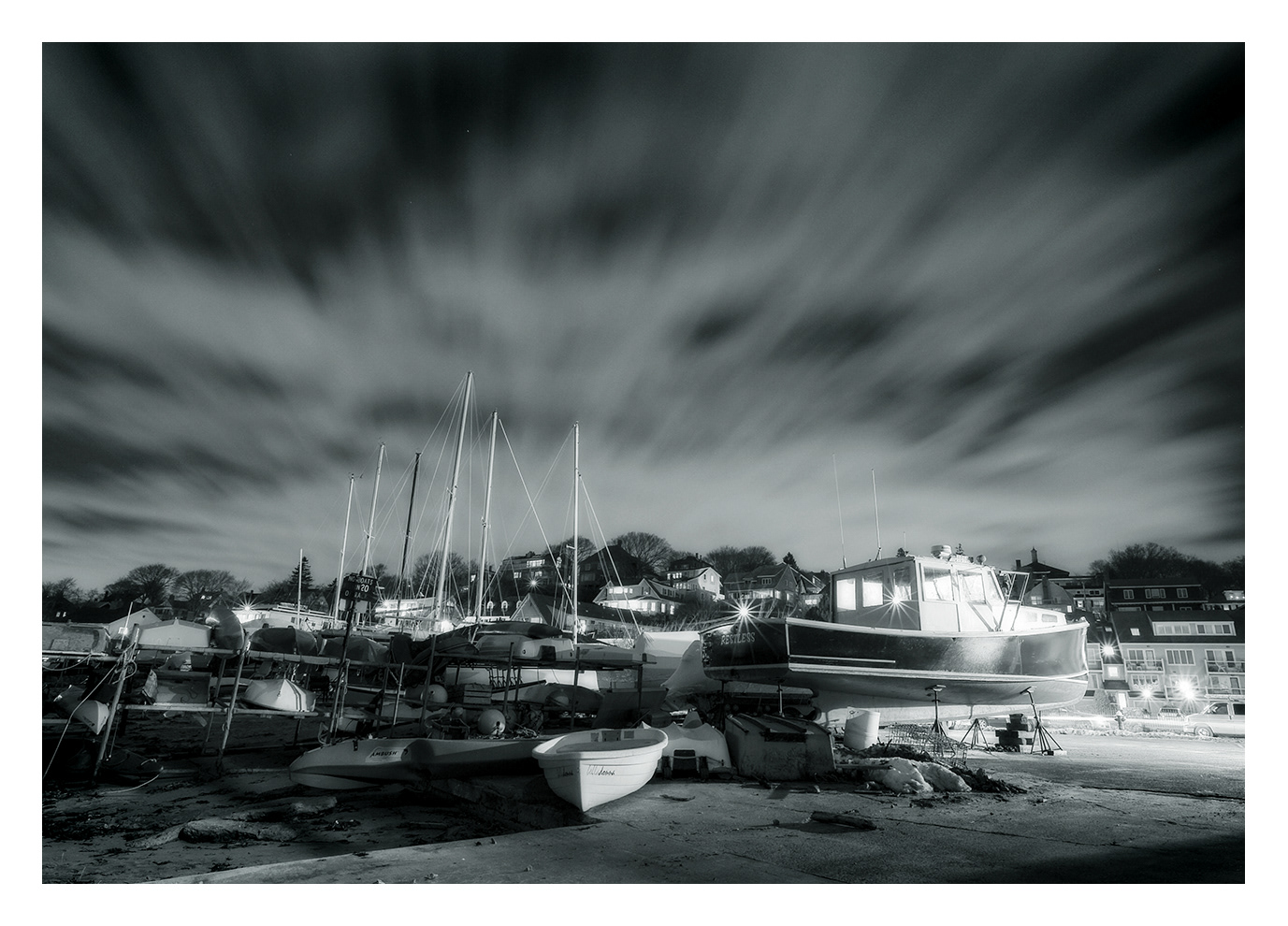 Boatyard with Winter Storm Coming, Swampscott