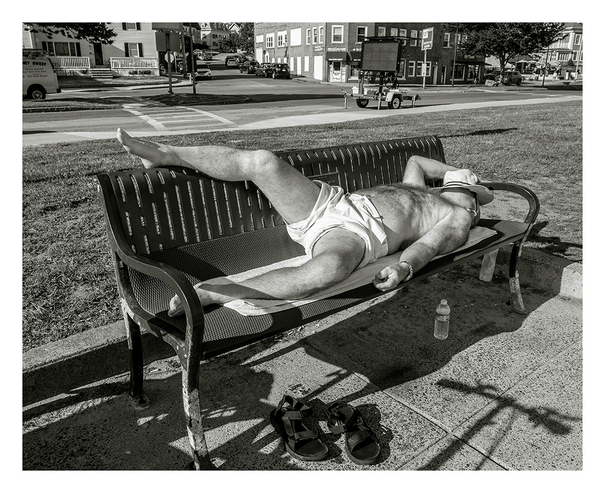 Napping on a Bench