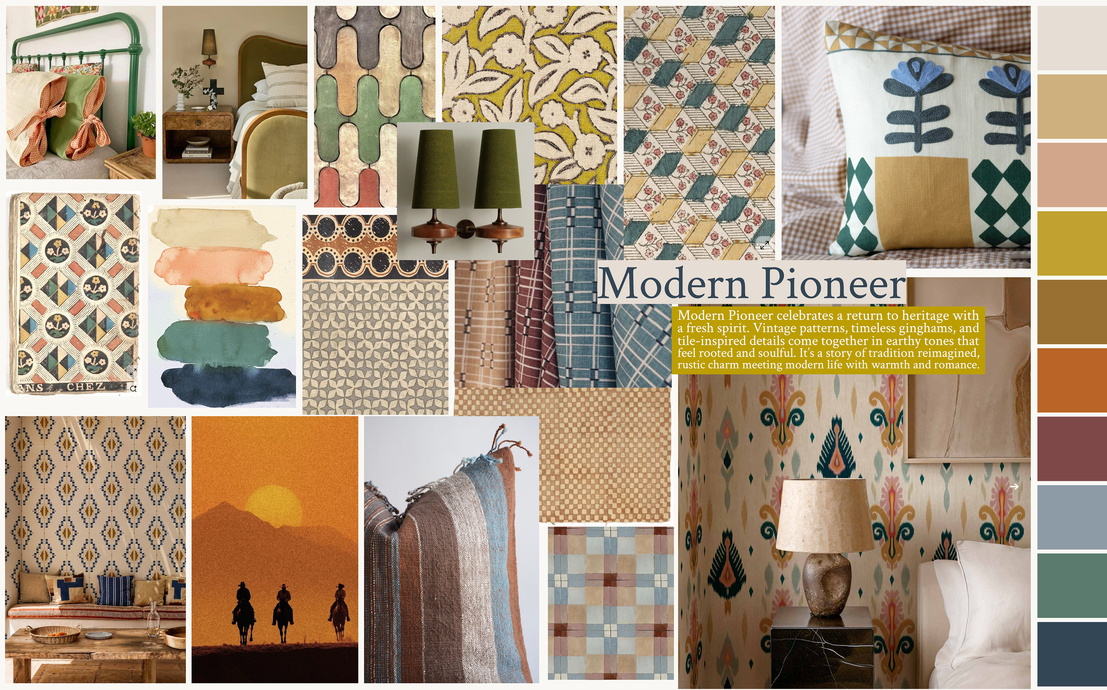 Modern Pioneer Mood Board 2026 Concepts for Home Furnishing Soft goods