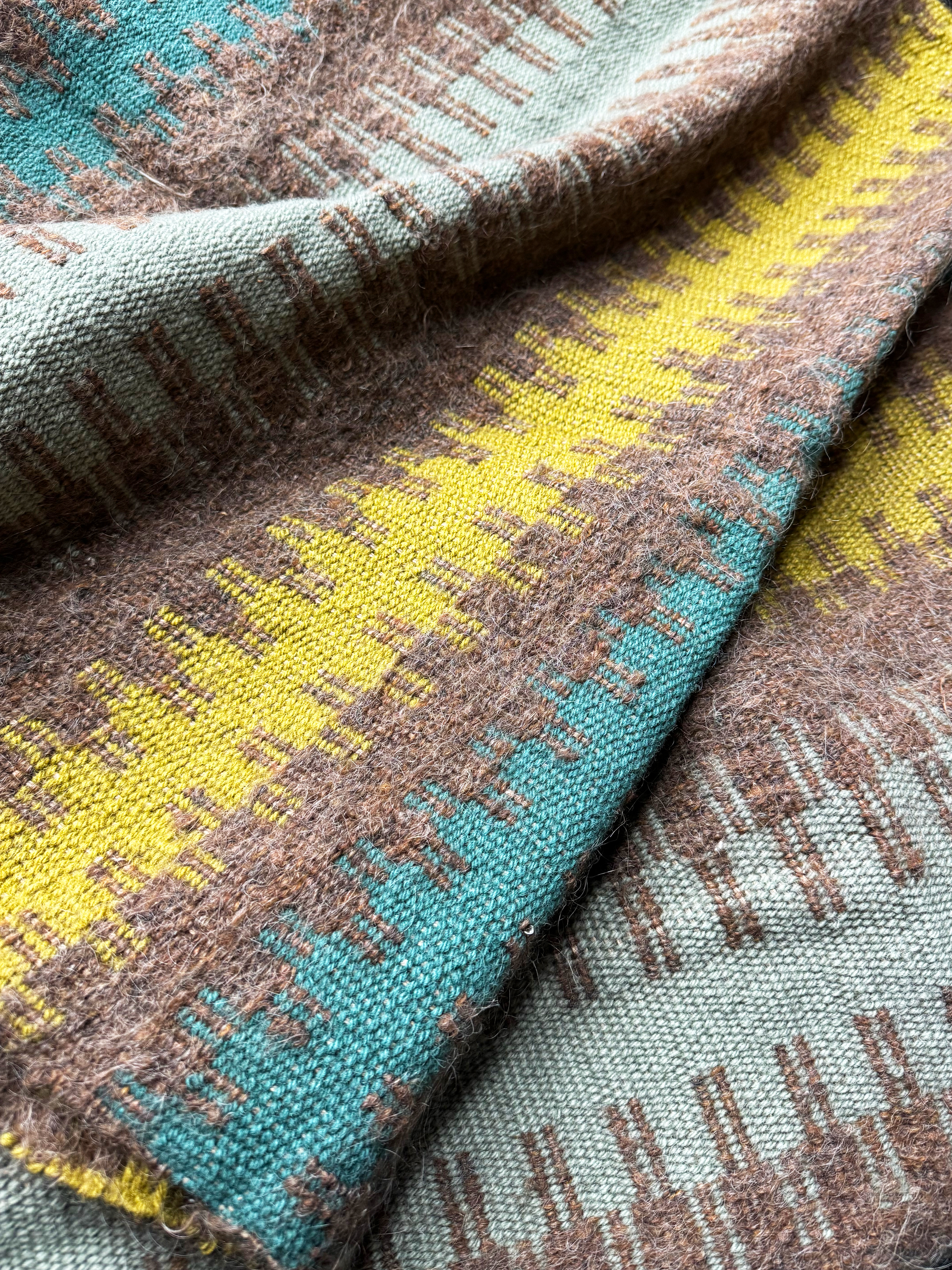 krokbragd Handoven Wall Hanging, Saddle Blanket