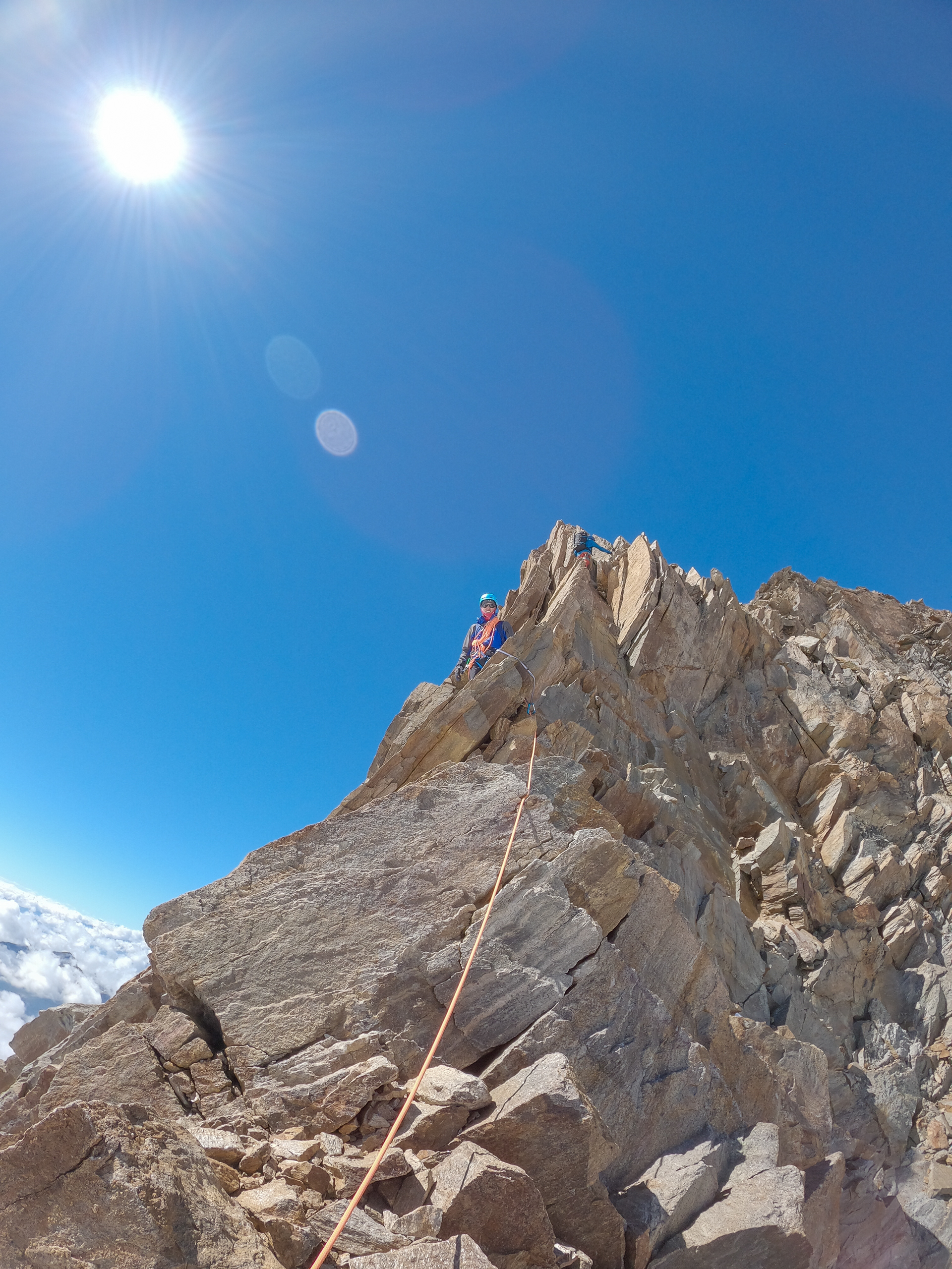 am Grat zur Vincent-Pyramide