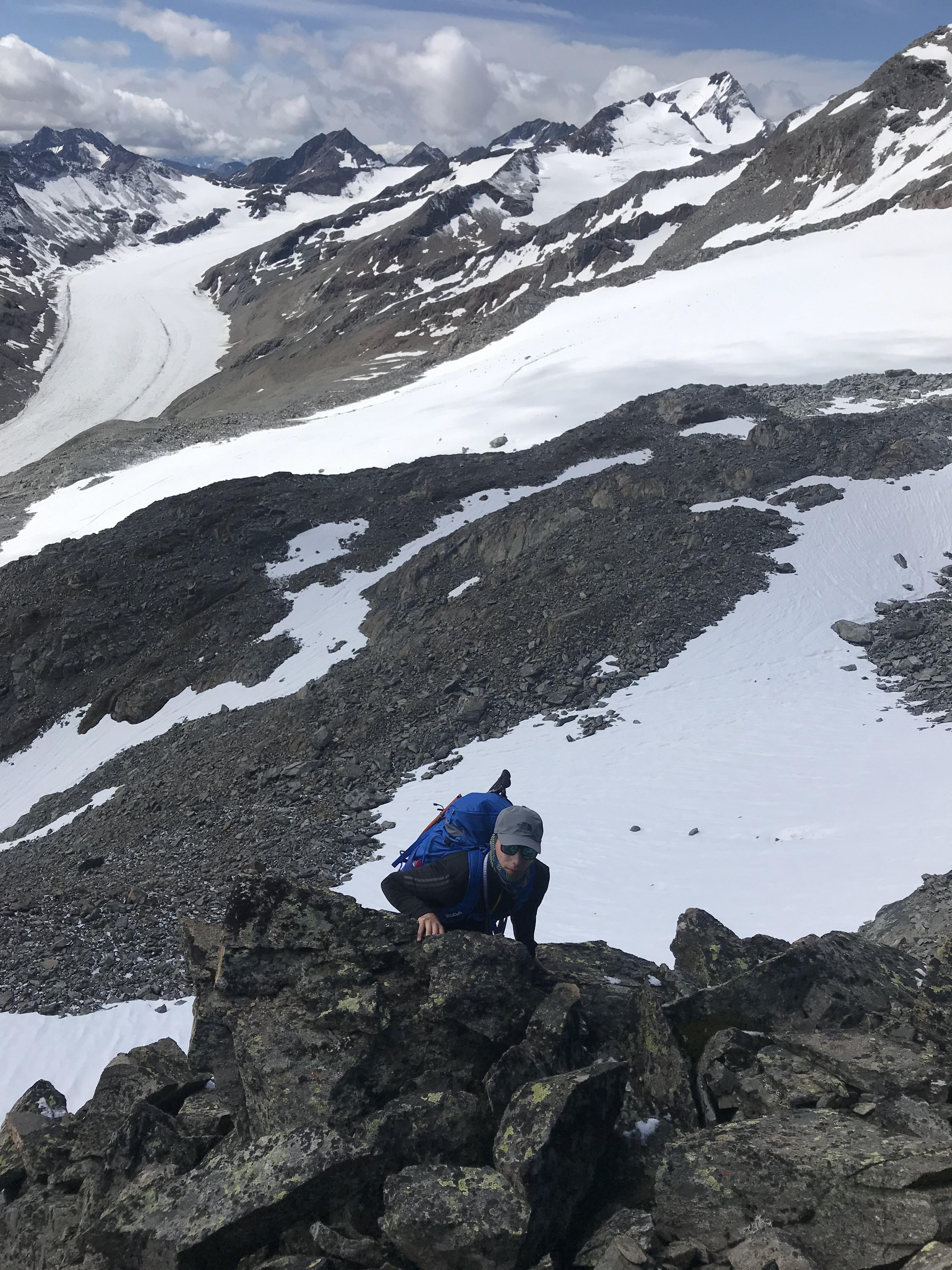 schöne einfache Kletterei bei besten Ambiente