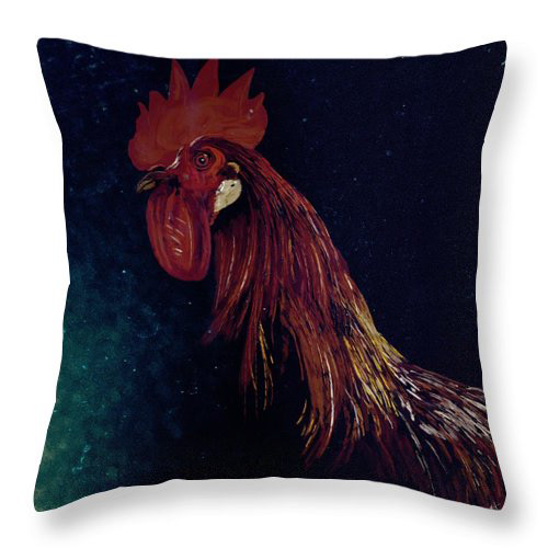 The Rooster throw pillow home decor by Mark Taylor