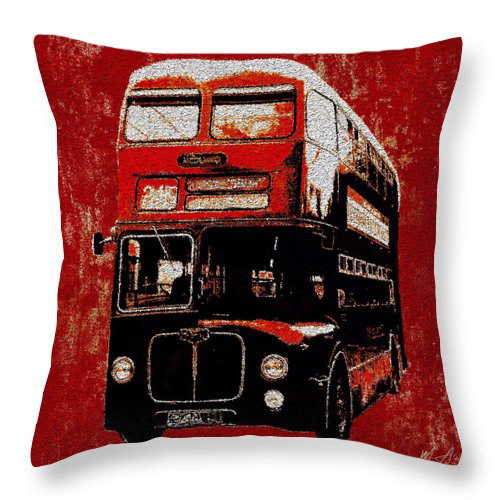 On the bus throw pillow home decor by Mark Taylor
