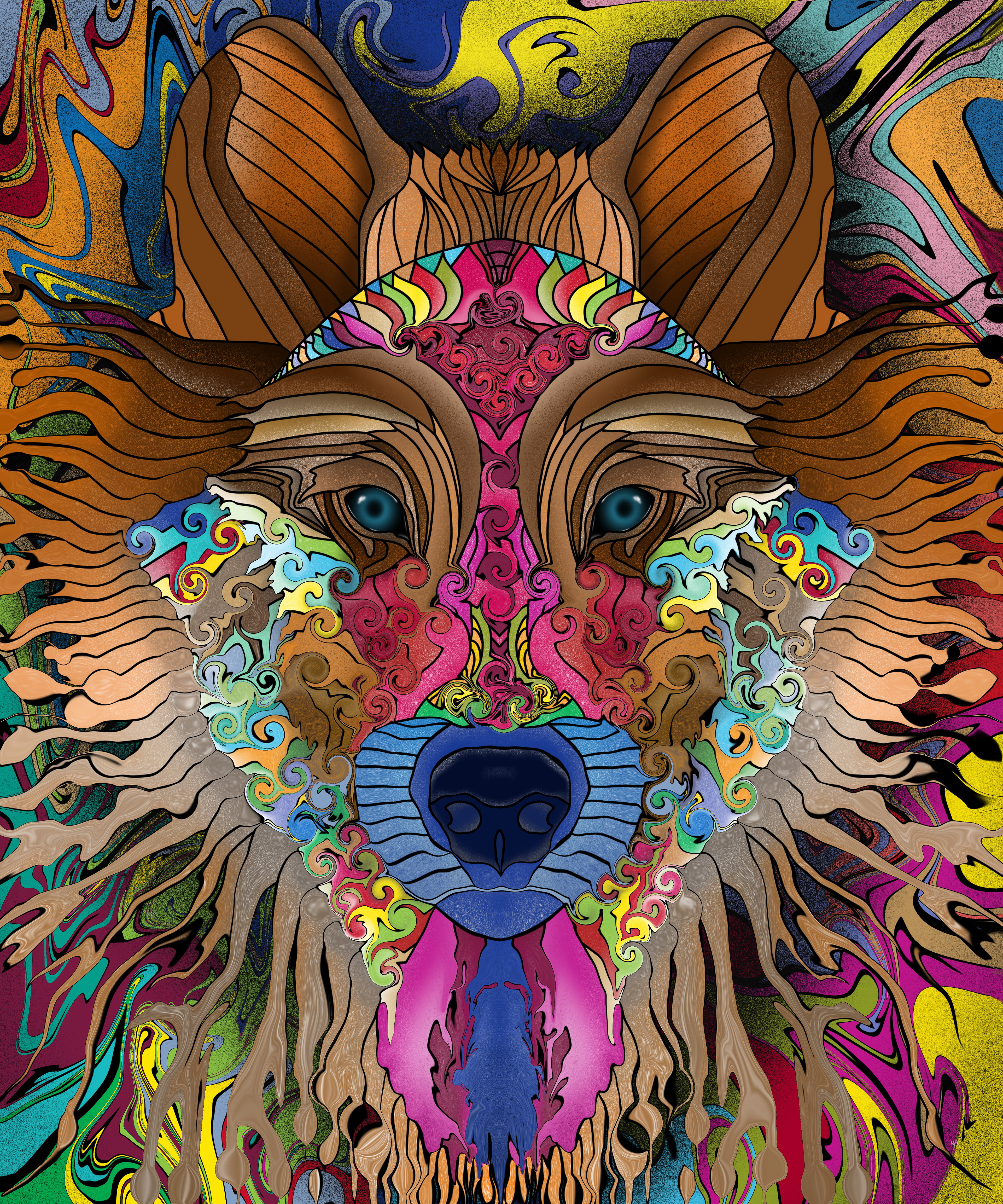 Spirit Wolf artwork by Mark Taylor