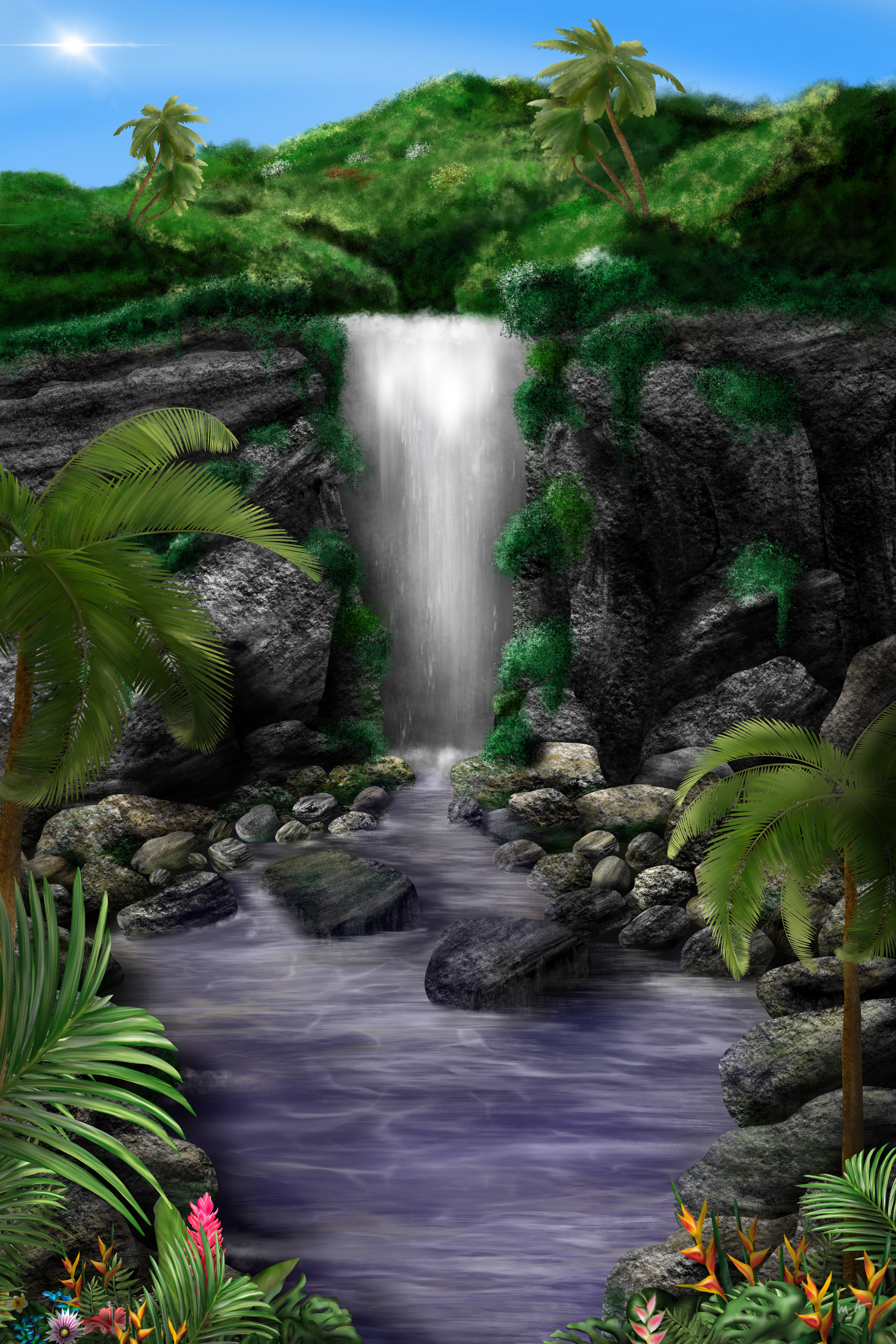 Waterfall Creek artwork by Mark Taylor