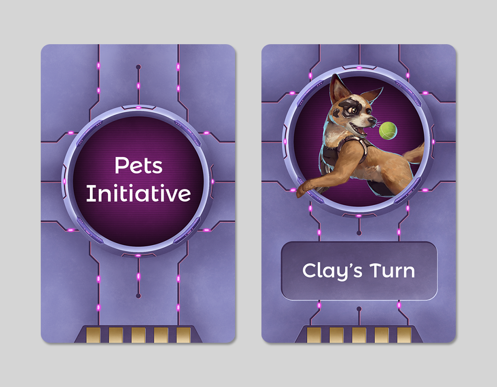Pets Initiative Cards Design