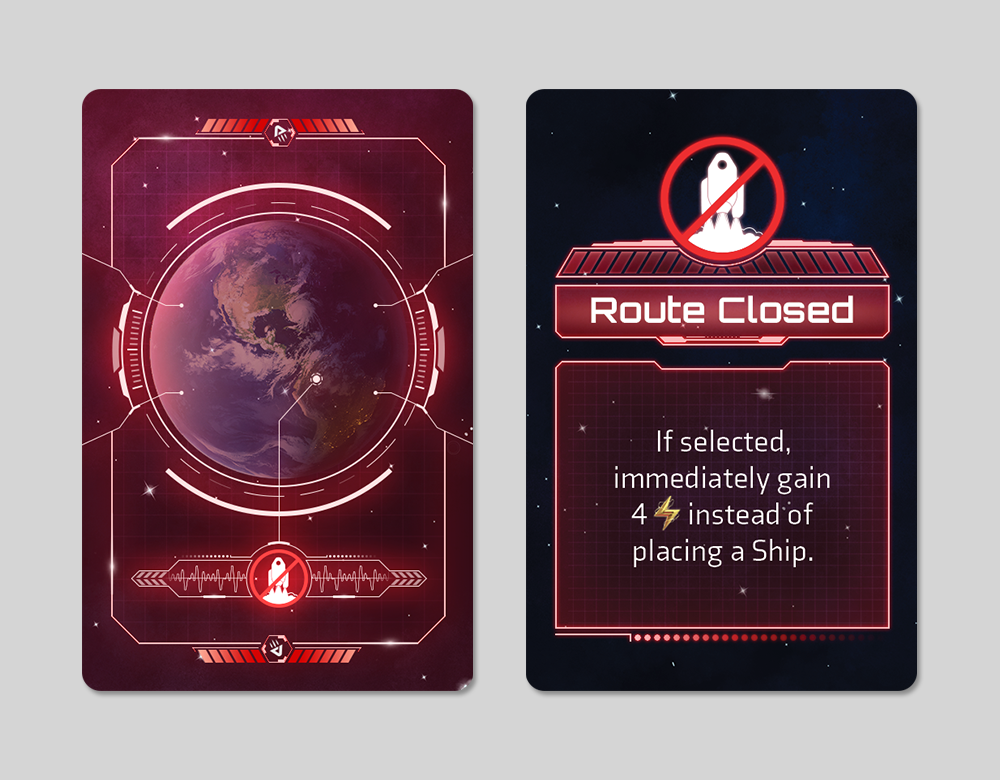Route Closed Cards Graphic and Layout Design