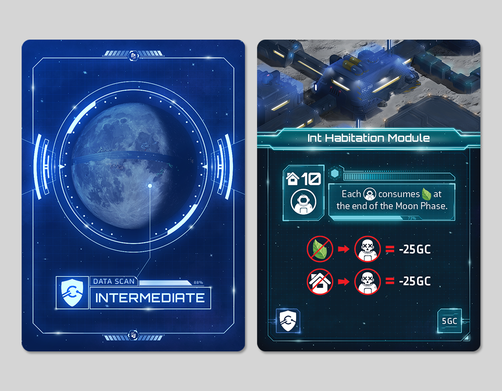 Habitation Module Cards Graphic and Layout Design