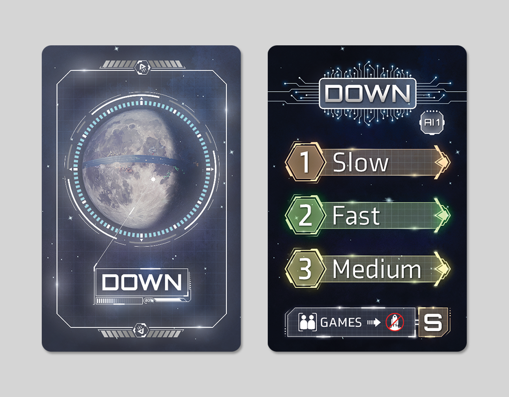 AI Down Route Cards Graphic and Layout Design