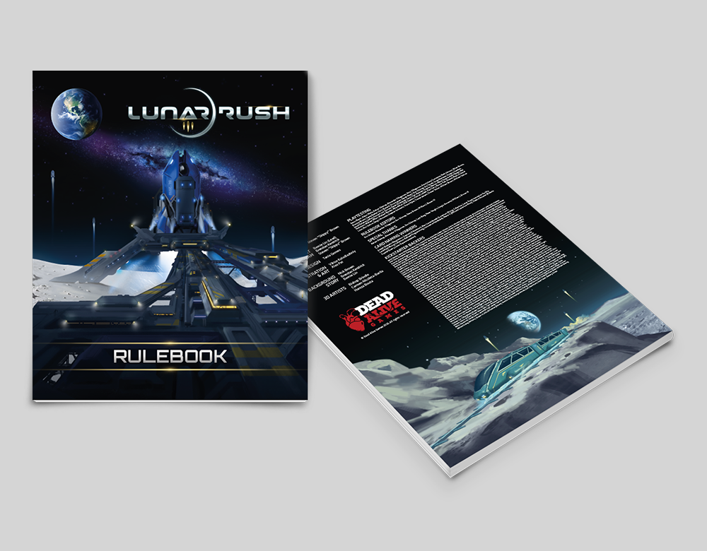Lunar Rush Rule Book Graphic and Layout Design
