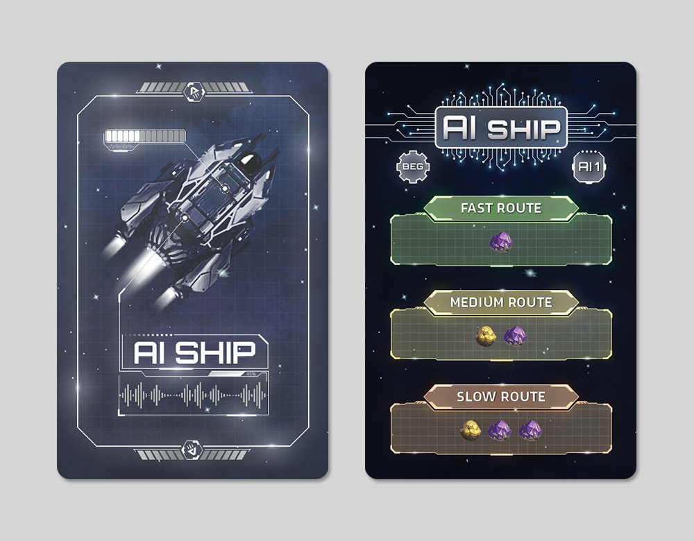 AI Ship Cards Graphic and Layout Design