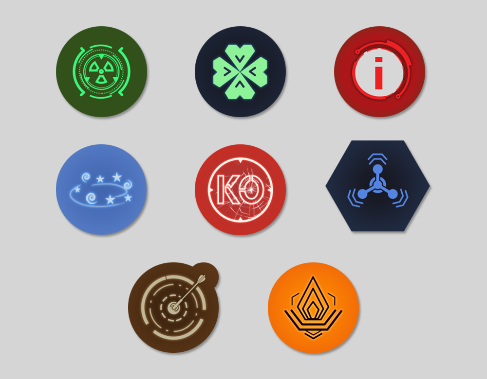 Game Tokens Graphic Design