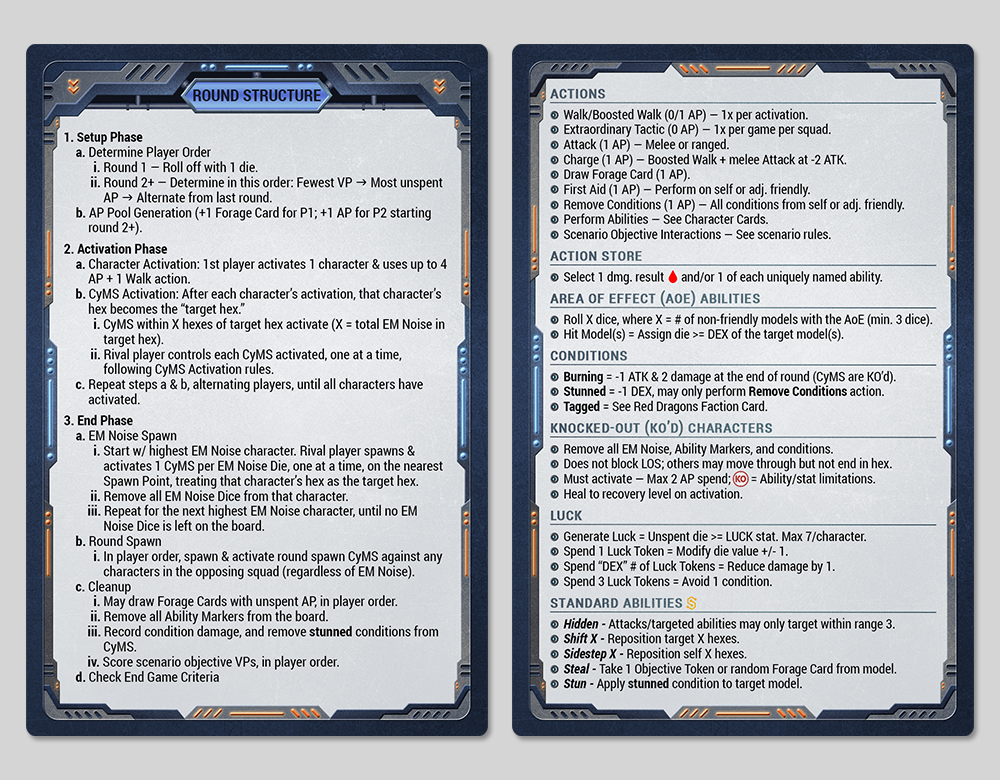 Reference Card Graphic and Layout Design