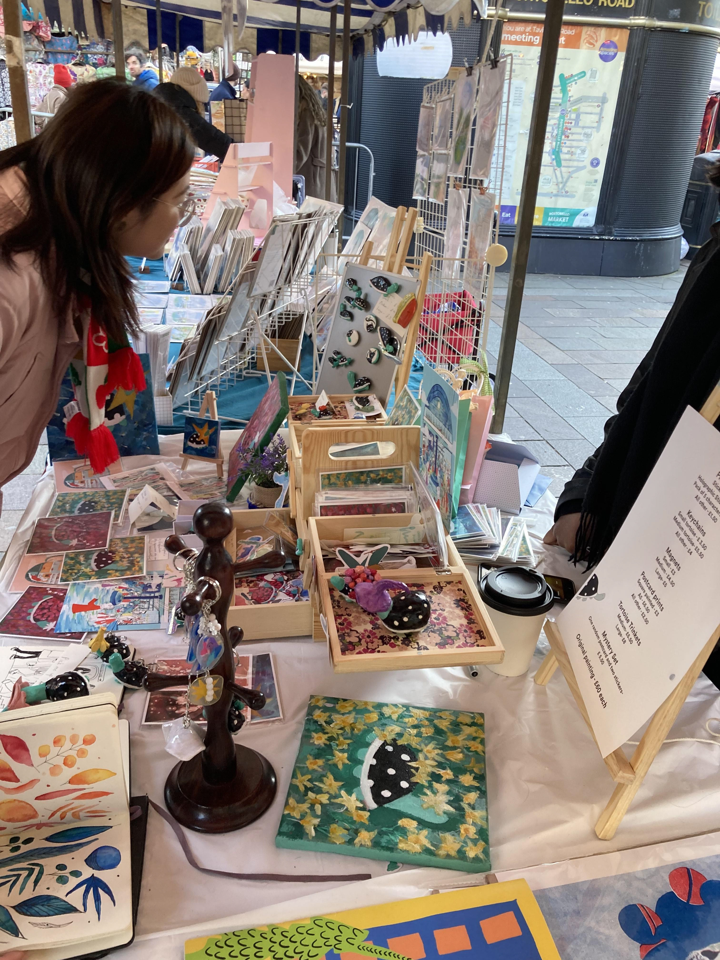 Pop up art market with Open Art Spaces, Portobello Road, 2025