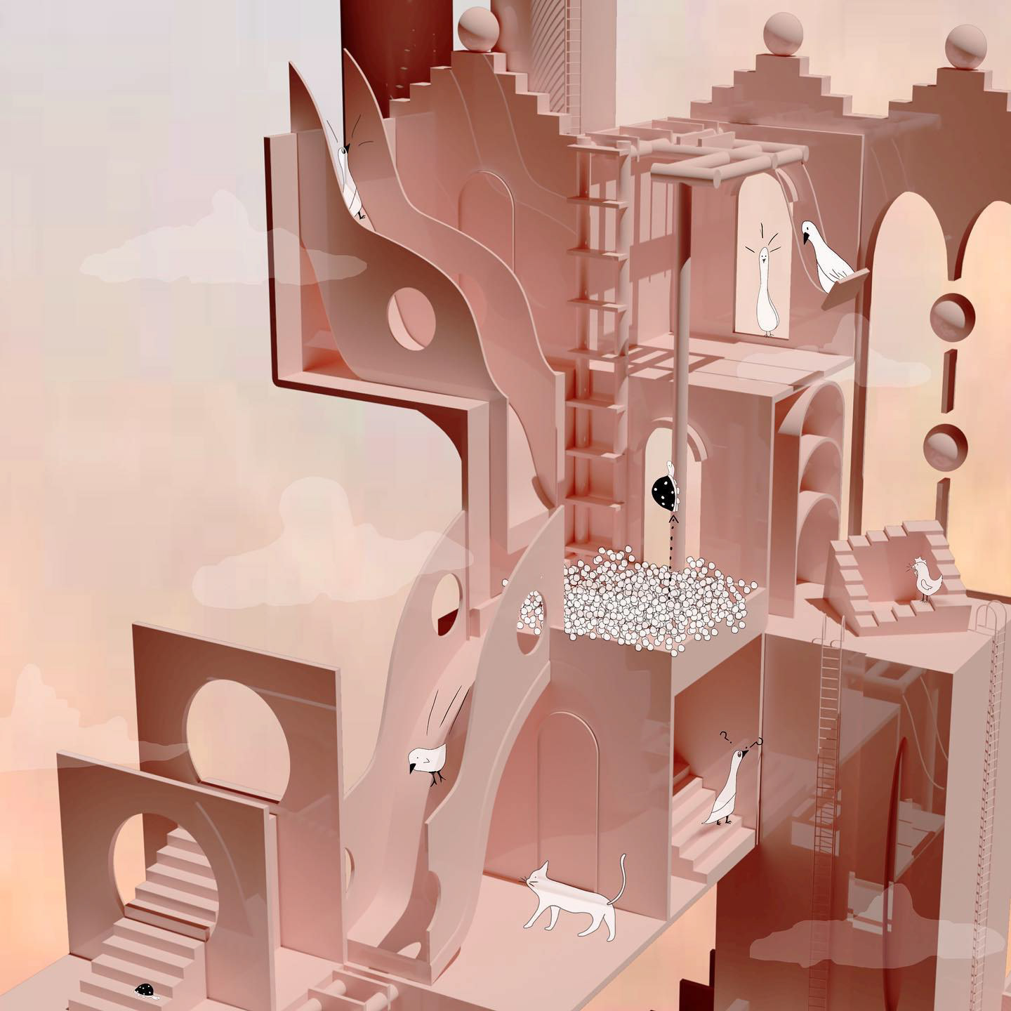Collaboration with Destan Duman - Illustrating Play, 2021